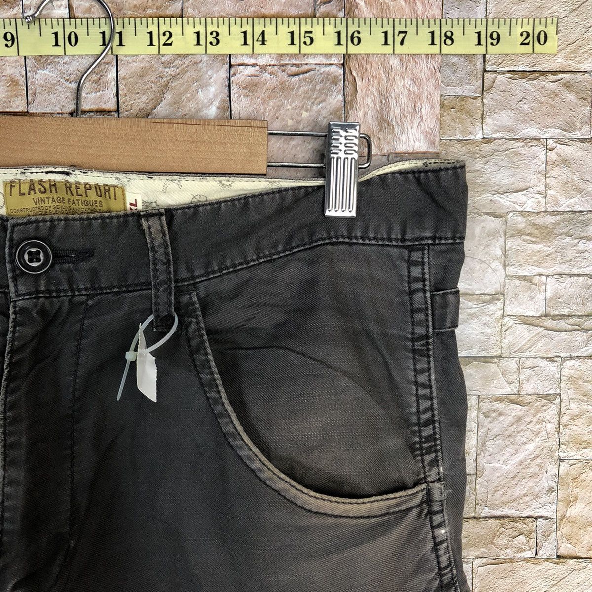 Japanese Brand Flash Report Brown Cargo Multipocket Pants #A351 Size US 34 / EU 50 - 9 Thumbnail