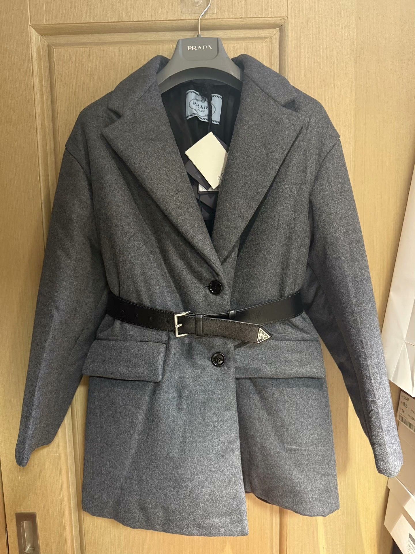Prada Prada Gray Wool Cashmere Coat Size XS / US 0-2 / IT 36-38 - 1 Thumbnail