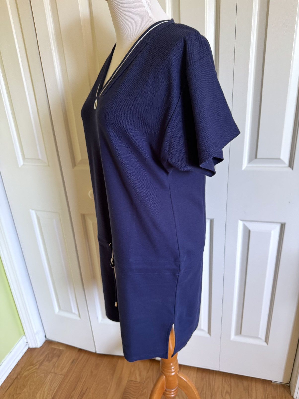 Other LISE CHARMEL Navy Cotton Blend Oversized Tunic S-M EUC Size S / US 4 / IT 40 - 3 Thumbnail