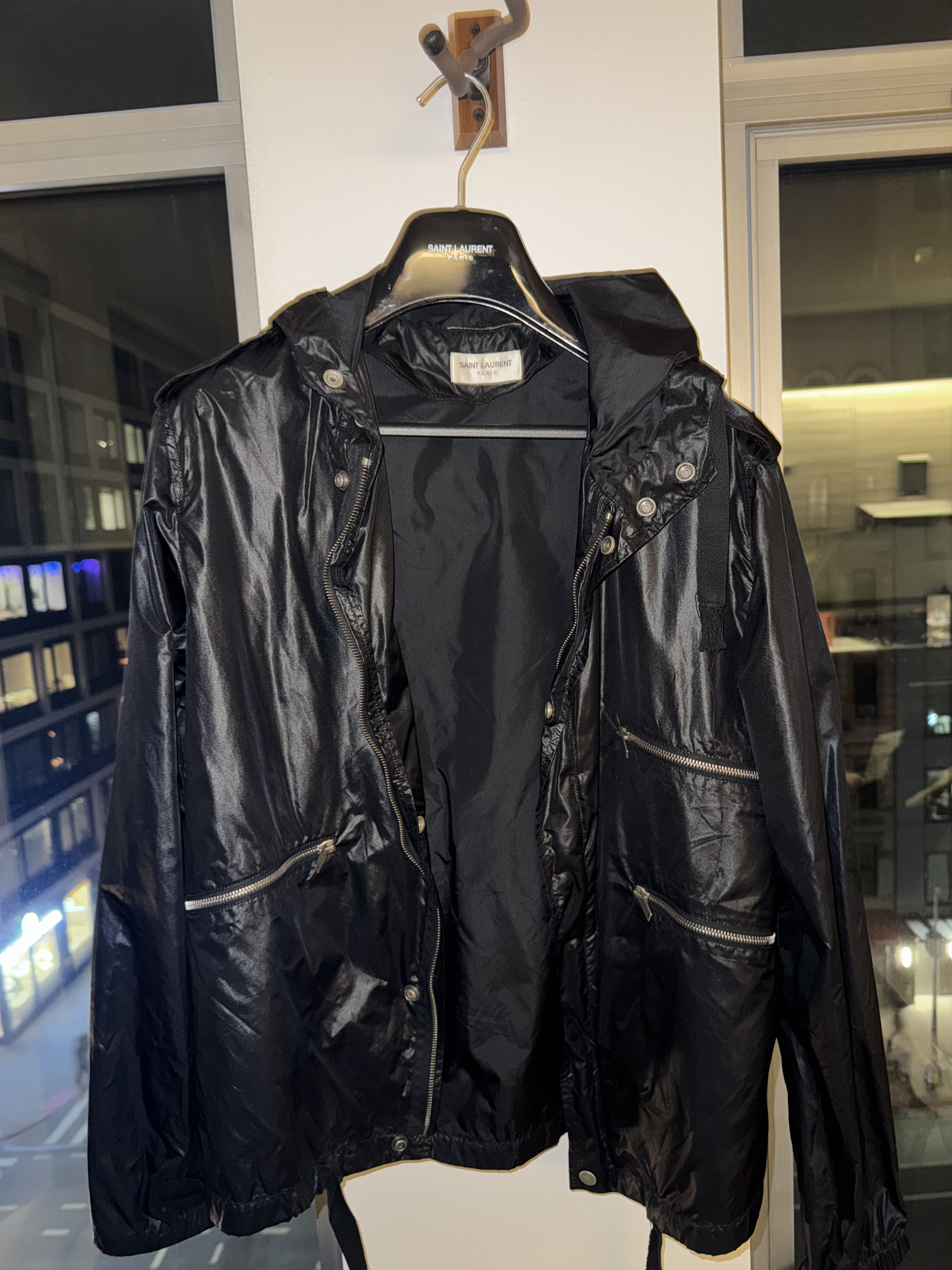 Saint Laurent Paris Saint Laurent Paris Hedi Slimane Waxed Nylon Jacket Size 48 Size US M / EU 48-50 / 2 - 1 Thumbnail