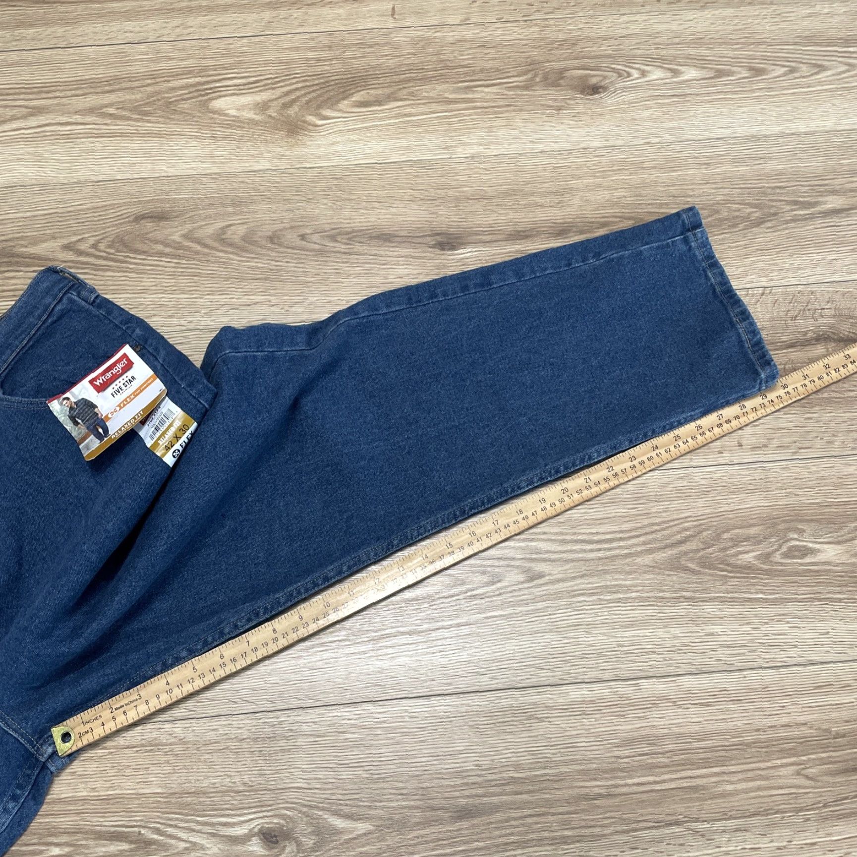Wrangler VINTAGE Wrangler Men's Jeans Relaxed Fit 42x30 Blue Cowboy Denim Cotton Blend 90s Straight Size US 42 / EU 58 - 7 Thumbnail