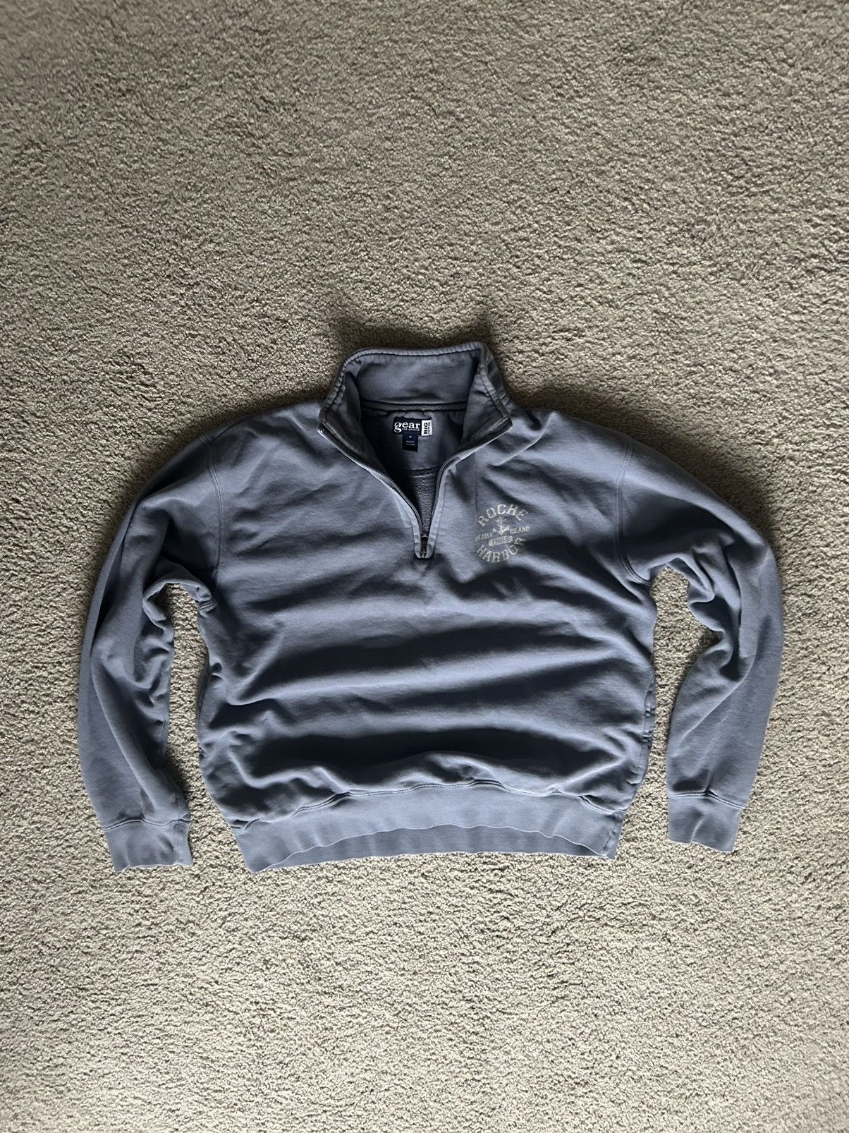 Vintage Vintage blue quarter zip jacket Size US M / EU 48-50 / 2 - 2 Thumbnail