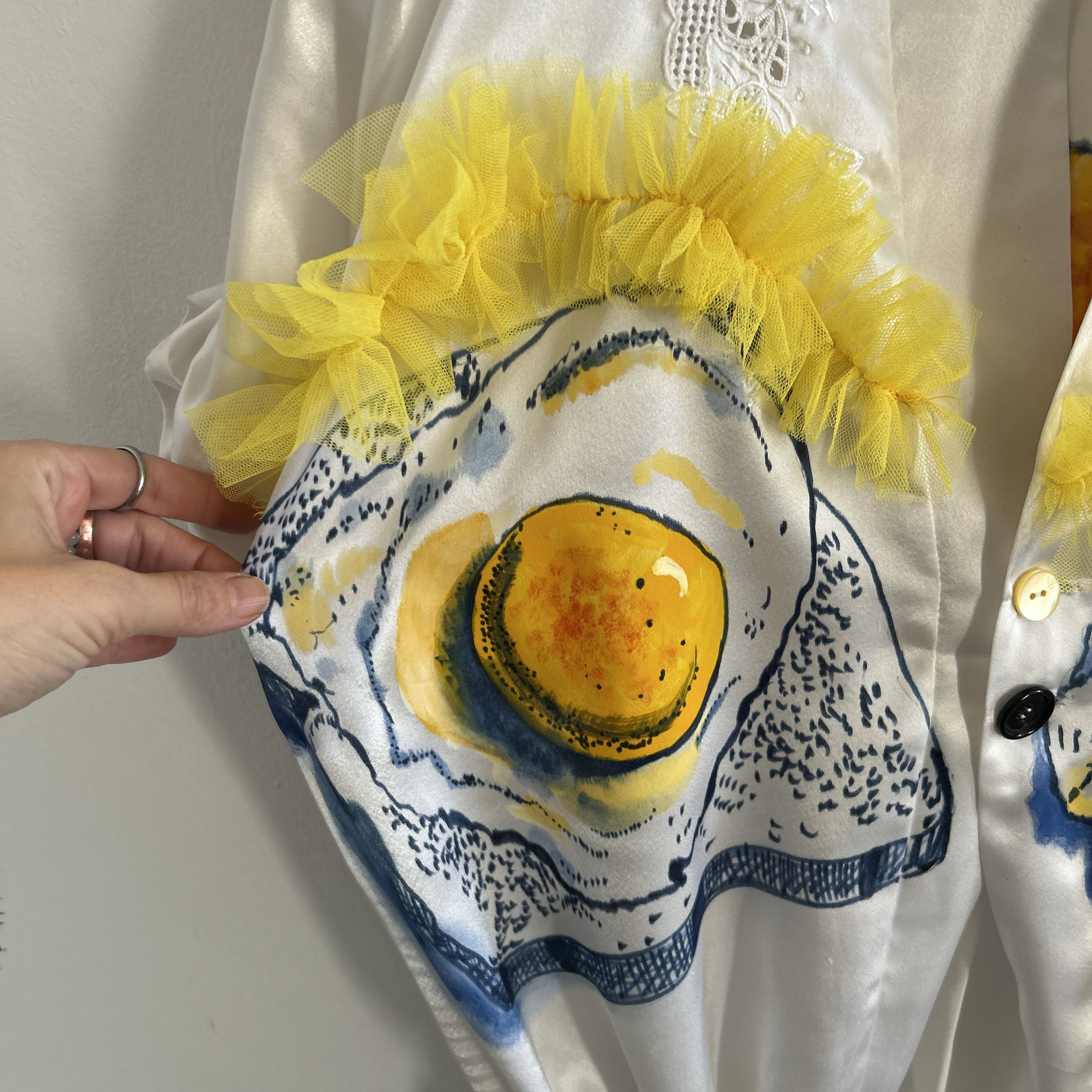 Custommade Vintage Reworked Sleep Fried Eggs Shirt Size XS / US 0-2 / IT 36-38 - 11 Thumbnail