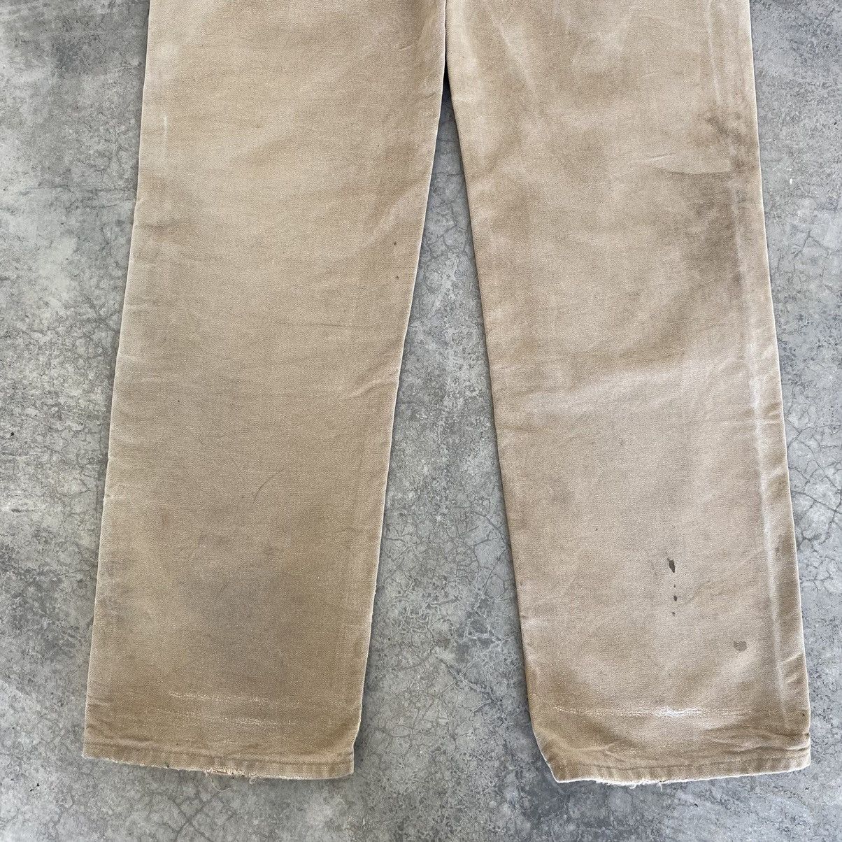 Carhartt Vintage Carhartt Double Knee Faded Tan Carpenter Work Pants Size US 32 / EU 48 - 16 Thumbnail