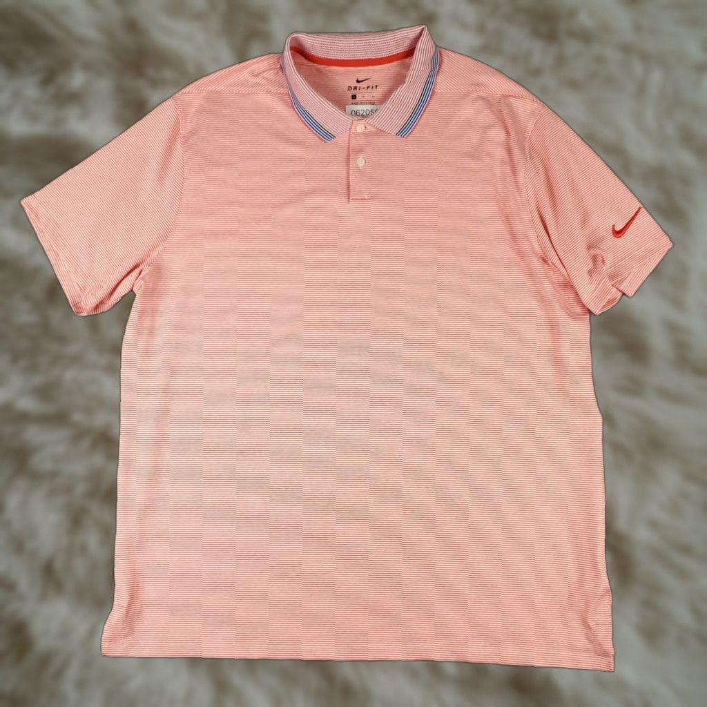 Nike Nike Polo Shirt Mens XL Orange Striped Dri-Fit Golf Casual Short Sleeve Polo Shirt Nike Golf Mens XL Orange Striped Dri-Fit Golf Short Sleeve Size US XL / EU 56 / 4 - 1 Thumbnail