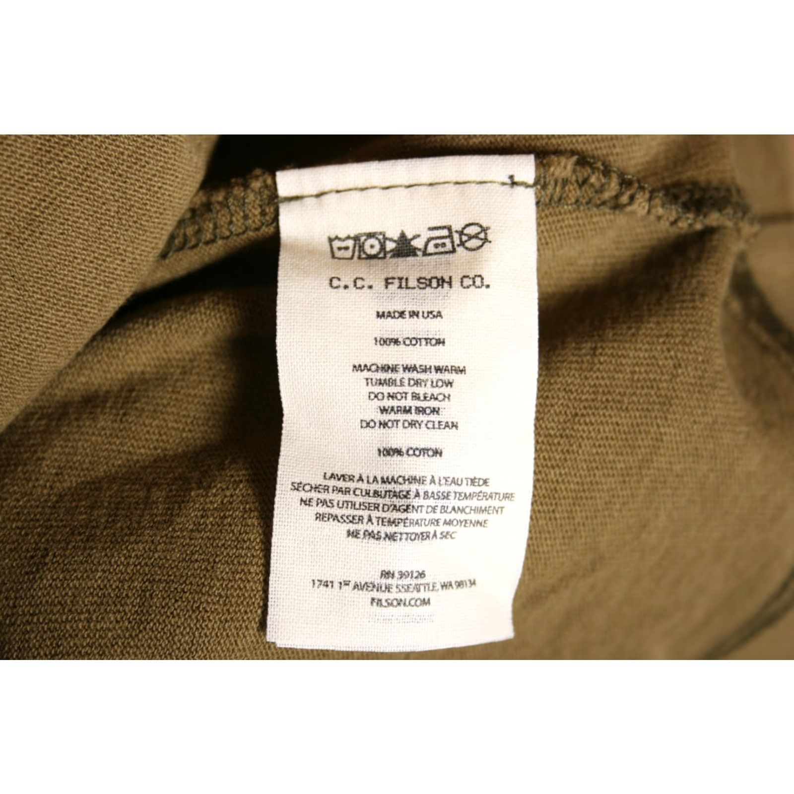 Filson VINTAGE FILSON Olive Drab 100% Cotton Pocket T-Shirt Women's XS Short Sleeve Shirt Womens XS Green Size XS / US 0-2 / IT 36-38 - 6 Thumbnail