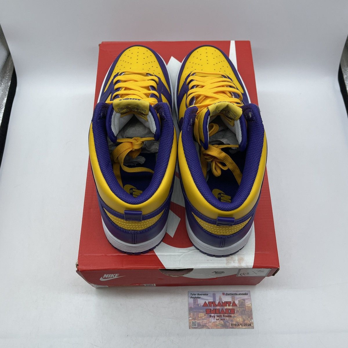 Nike Dunk high lakers Size US 10.5 / EU 43-44 - 6 Thumbnail