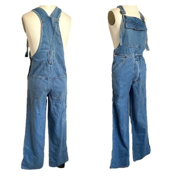 Guess Vintage Guess Straight Leg Denim Bib Overalls - XS/S Size 28" / US 6 / IT 42 - 12 Thumbnail