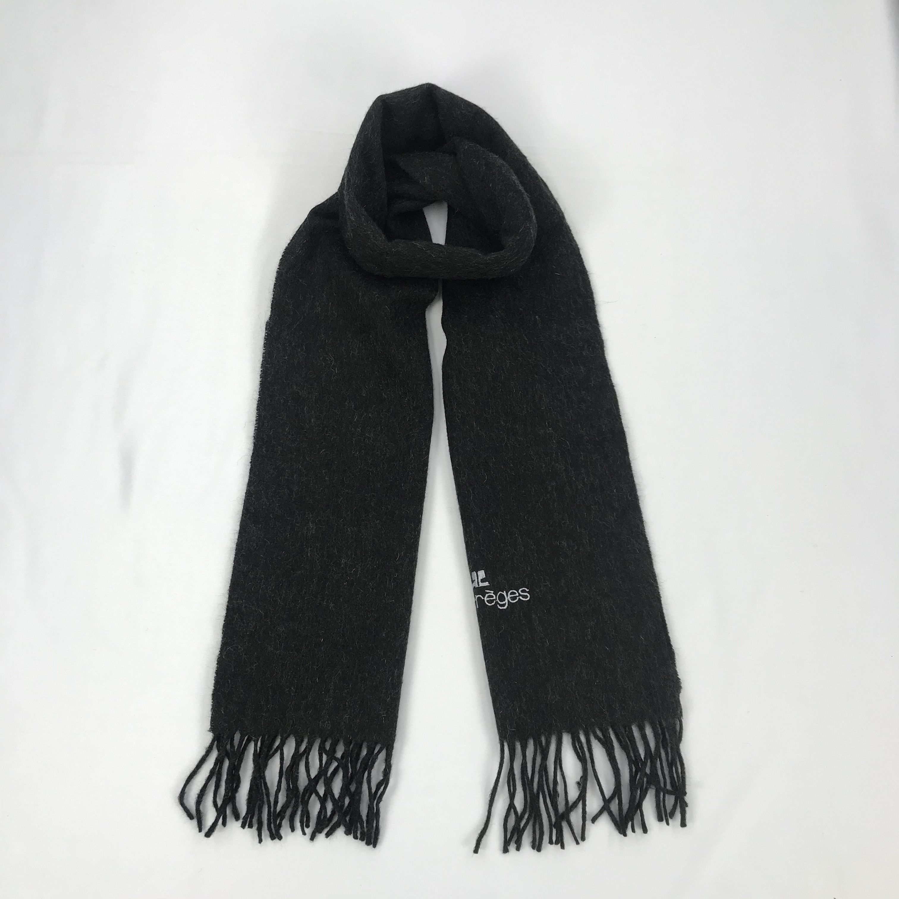 Courreges × Vintage Vintage Courreges Scarf Muffler Wool Cashmere Scarves Size ONE SIZE - 1 Thumbnail