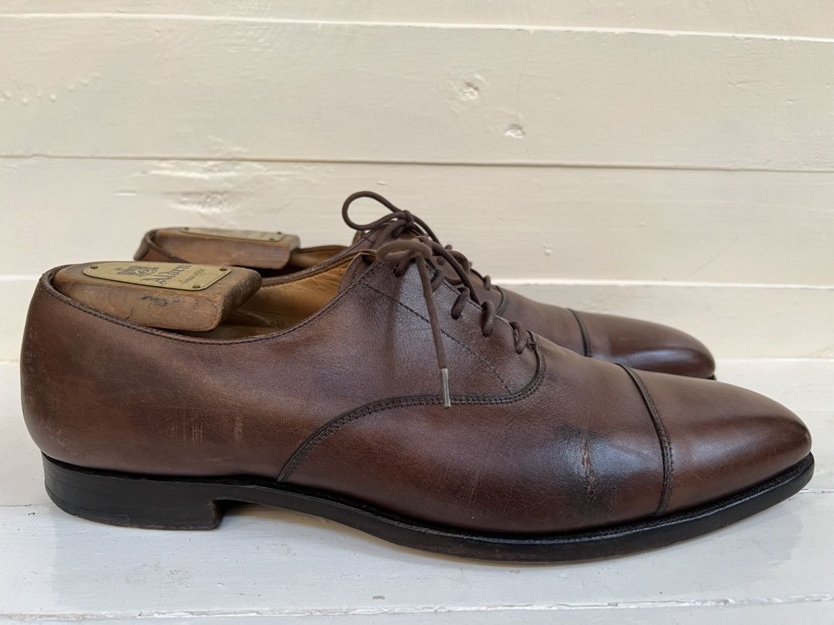 Crockett & Jones Crockett & Jones Hallam Brown Leather Cap-toe Balmoral Shoes Size US 9.5 / EU 42-43 - 5 Thumbnail