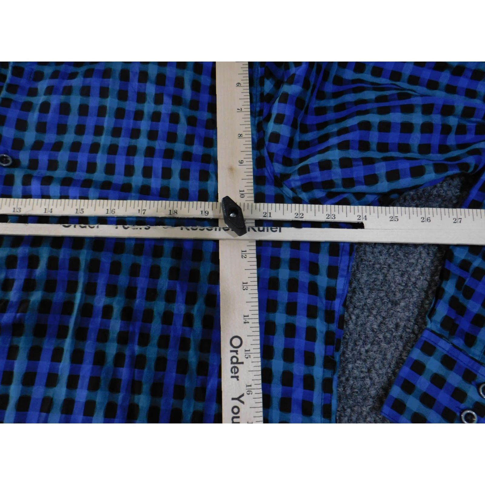 Robert Graham Robert Graham Shirt Mens Large Blue Black Plaid Long Sleeve Button-Up Modern Fit Size US L / EU 52-54 / 3 - 7 Thumbnail