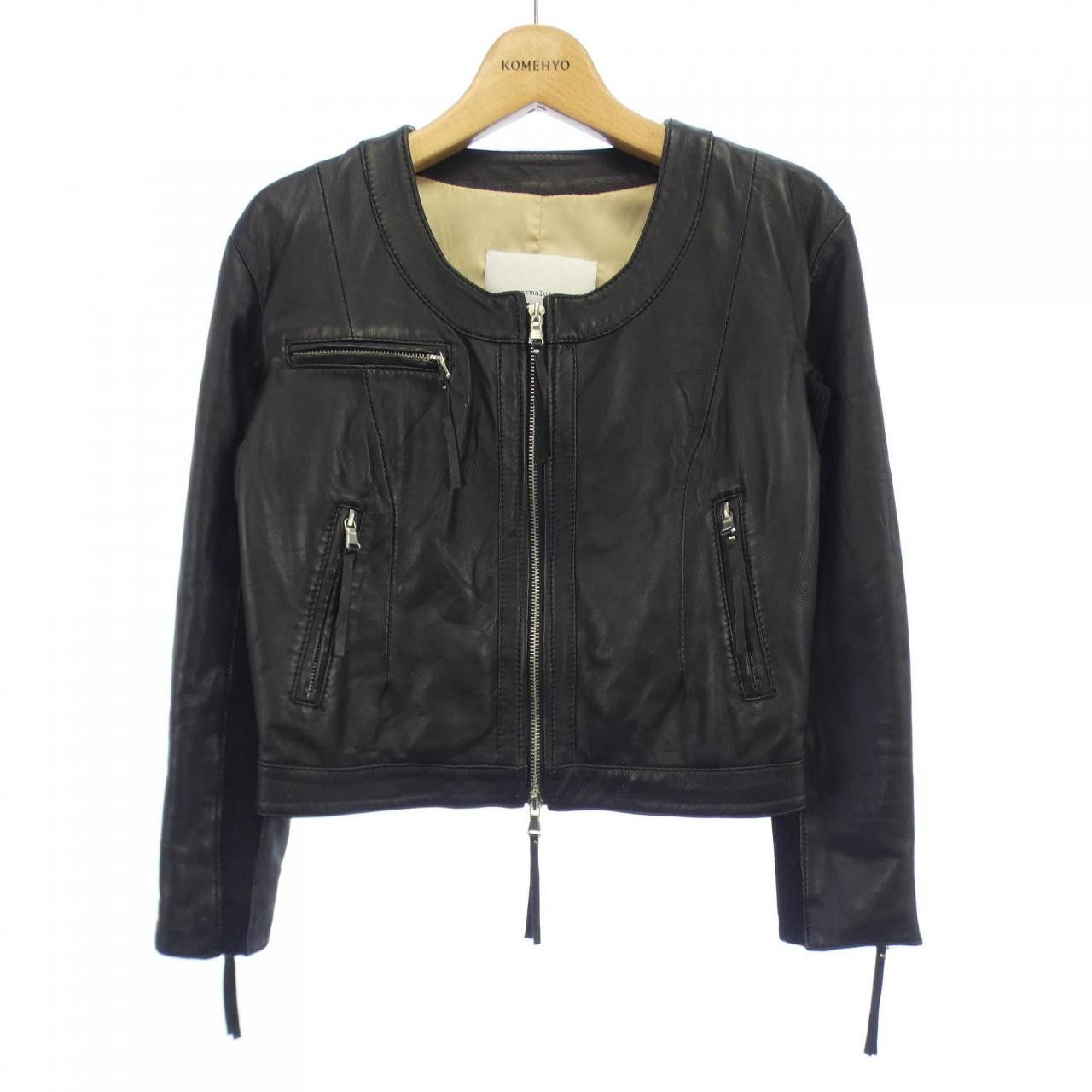 Other Other NORMALUISA Leather Jacket Leather Outerwear DUTY FREE for USA Size ONE SIZE - 1 Thumbnail