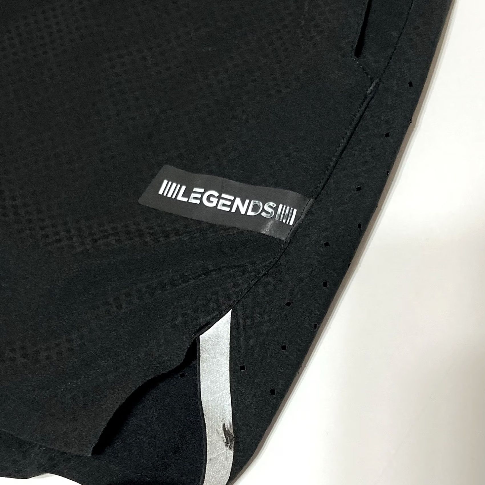 Vintage Legends Men's Shorts S Black Athletic Nylon Blend Drawstring Elastic Waist Pockets 7 Inseam Gym Training Running Size US 29 - 6 Thumbnail