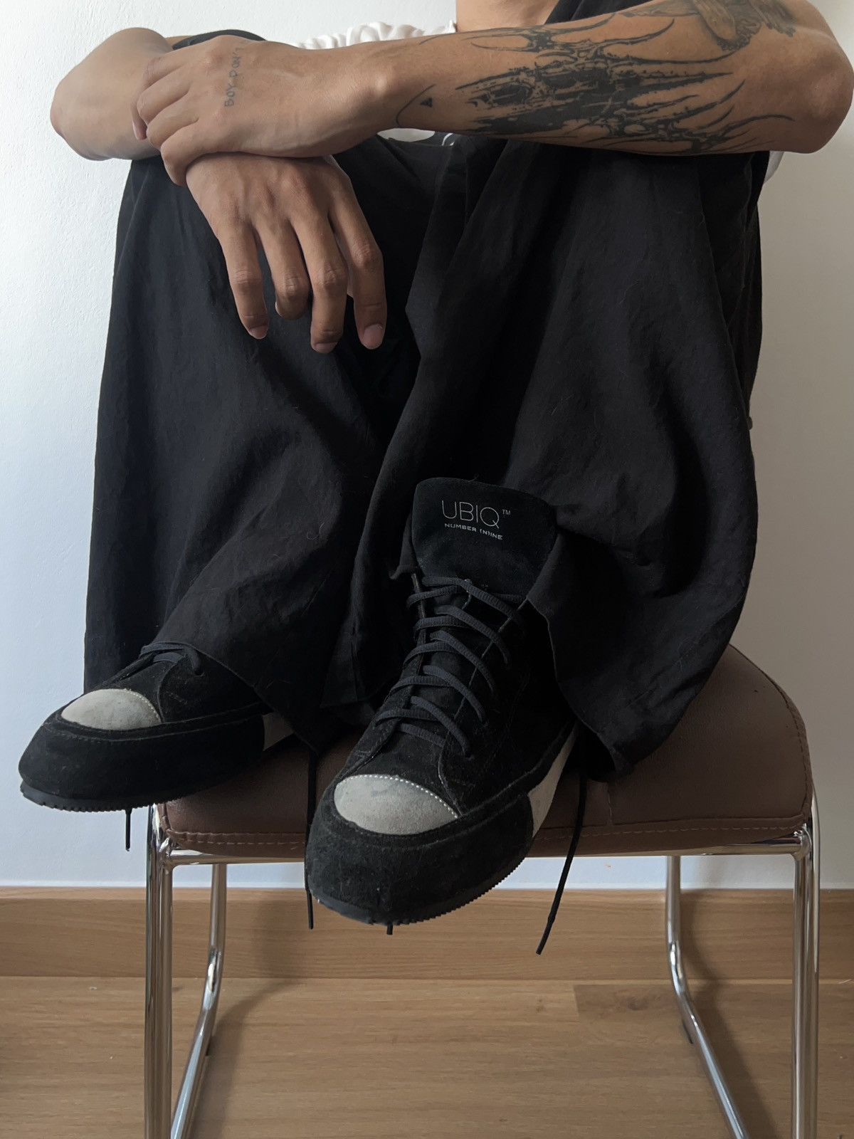 Takahiromiyashita The Soloist. AW2013 Number(N)ine x UBIQ High-Top Suede Sneakers Size US 10 / EU 43 - 3 Thumbnail