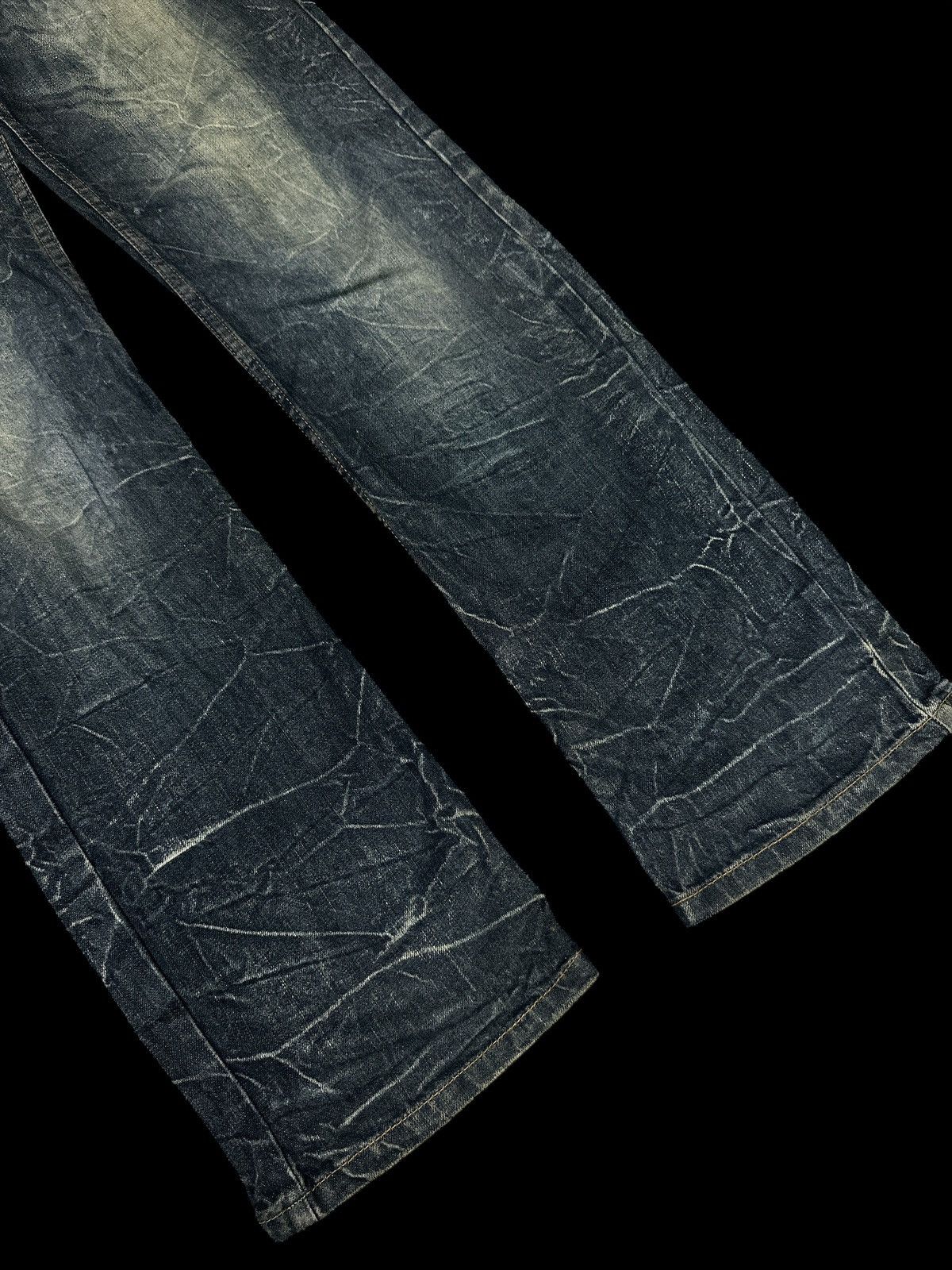 Japanese Brand Double Waist 💥 Nylaus Clothing Bootcut Blue Washed 🎌 Size US 34 / EU 50 - 4 Thumbnail