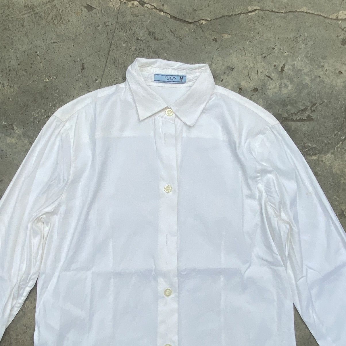 Prada Prada White Shirt Size S / US 4 / IT 40 - 3 Thumbnail
