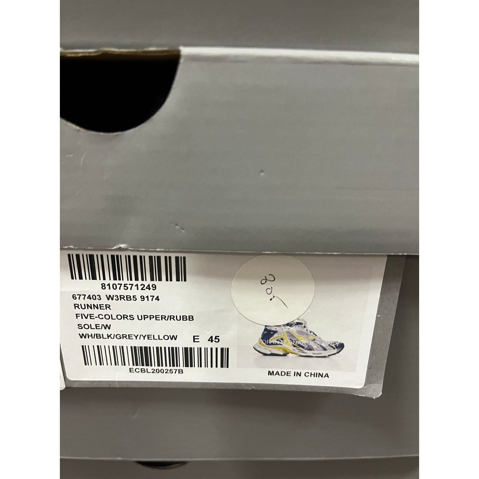 Balenciaga o1rshd1 Five Colors Upper Rubber Sole Runner in Multicolor Size US 12 / EU 45 - 13 Thumbnail