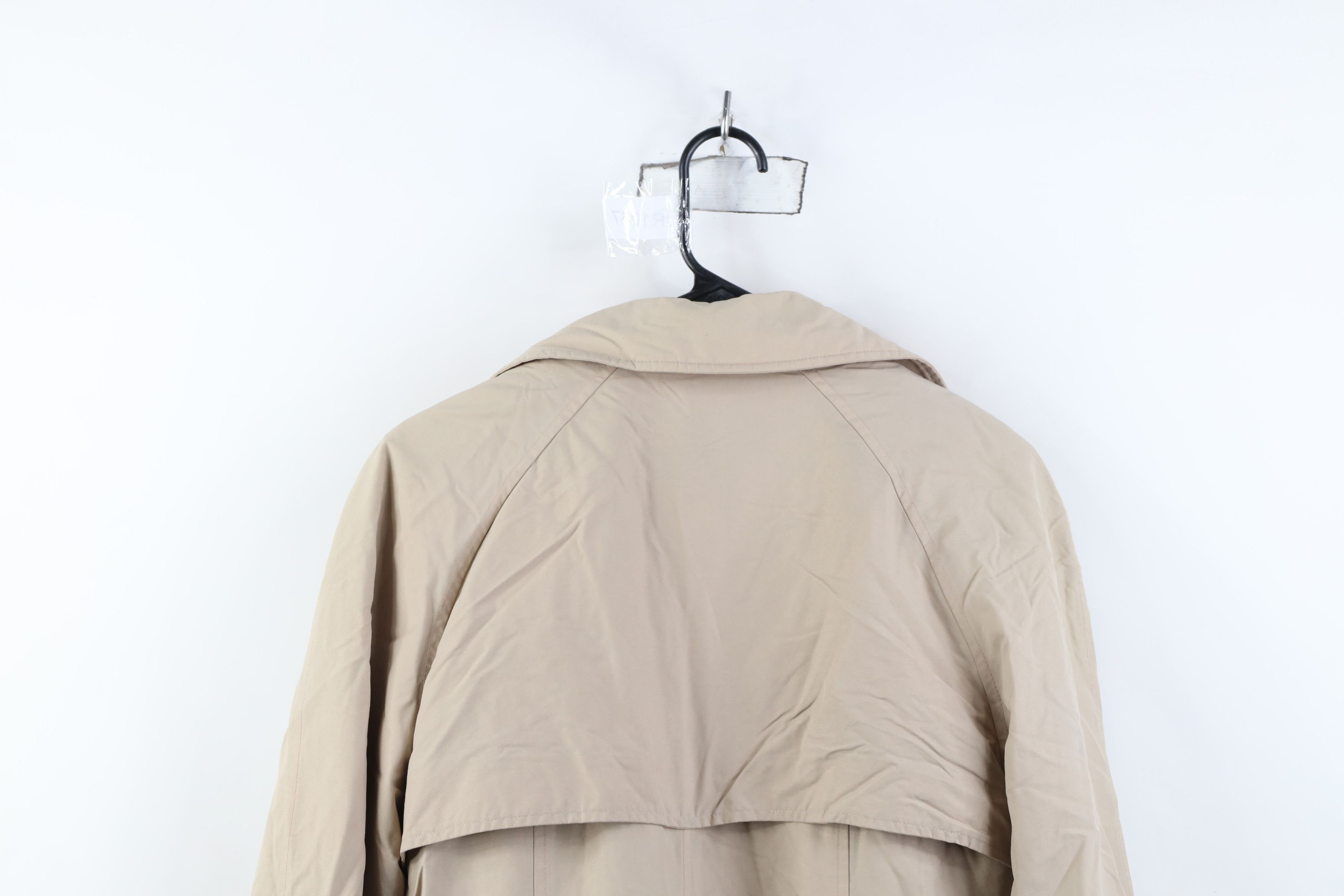 Orvis Vintage 70s 80s Orvis Lined Belted Trench Coat Jacket Beige Size XL / US 12-14 / IT 48-50 - 12 Thumbnail