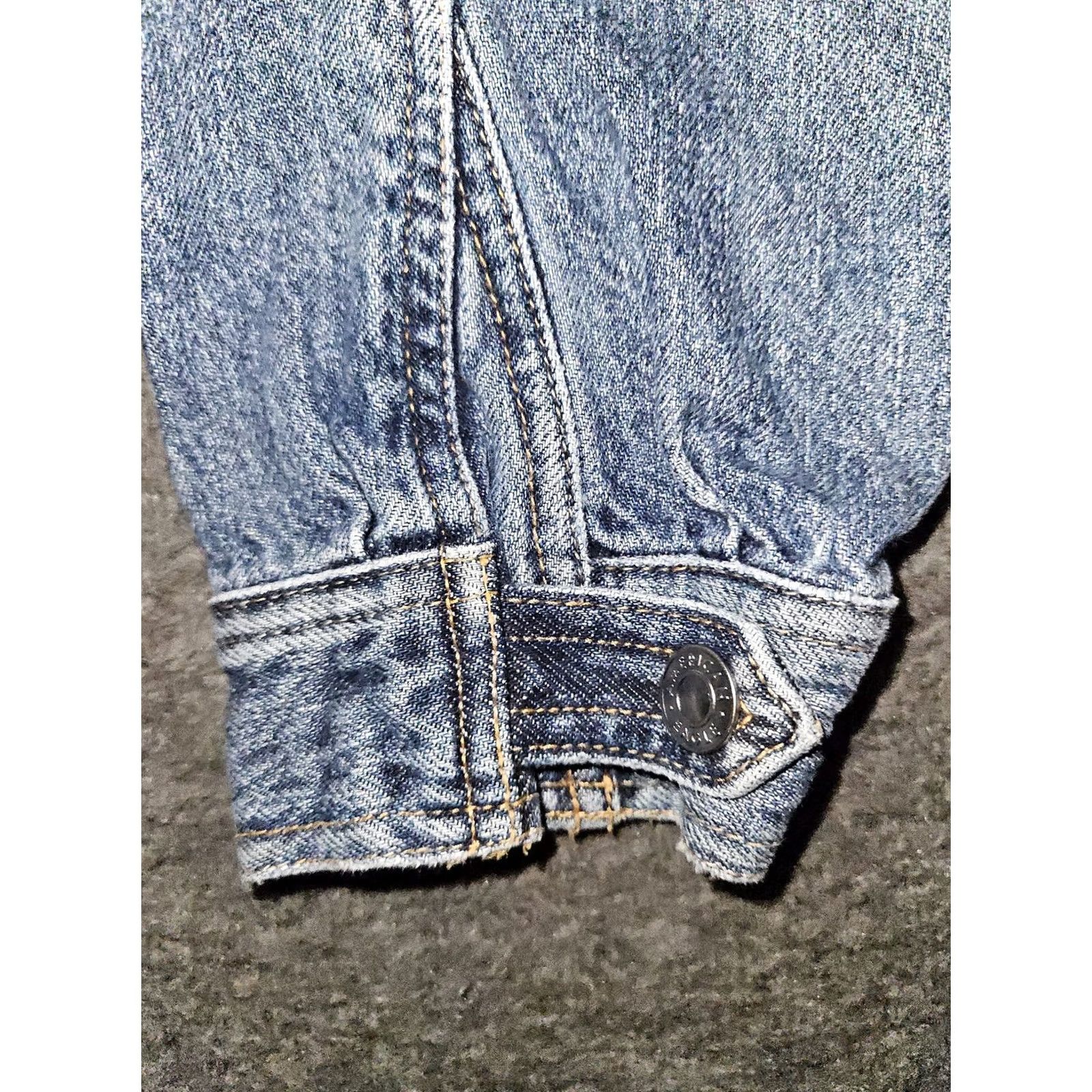 Vintage VINTAGE American Eagle Jacket Womens XS Blue Denim Cropped Distressed Jacket Size 26" / US 2 / IT 38 - 3 Thumbnail