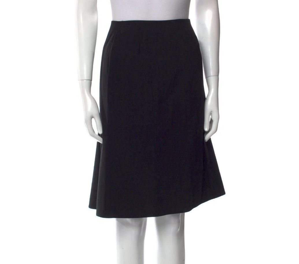 Giorgio Armani Giorgio Armani Black Wool Skirt – Zip Closure, Size 44 (IT) Size 30" / US 8 / IT 44 - 1 Thumbnail
