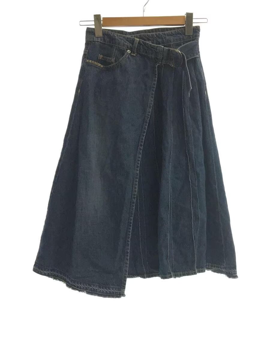 Hysteric Glamour Pleated Belt Wrap Denim Skirt Size 24" / US 00 / IT 34 - 1 Thumbnail