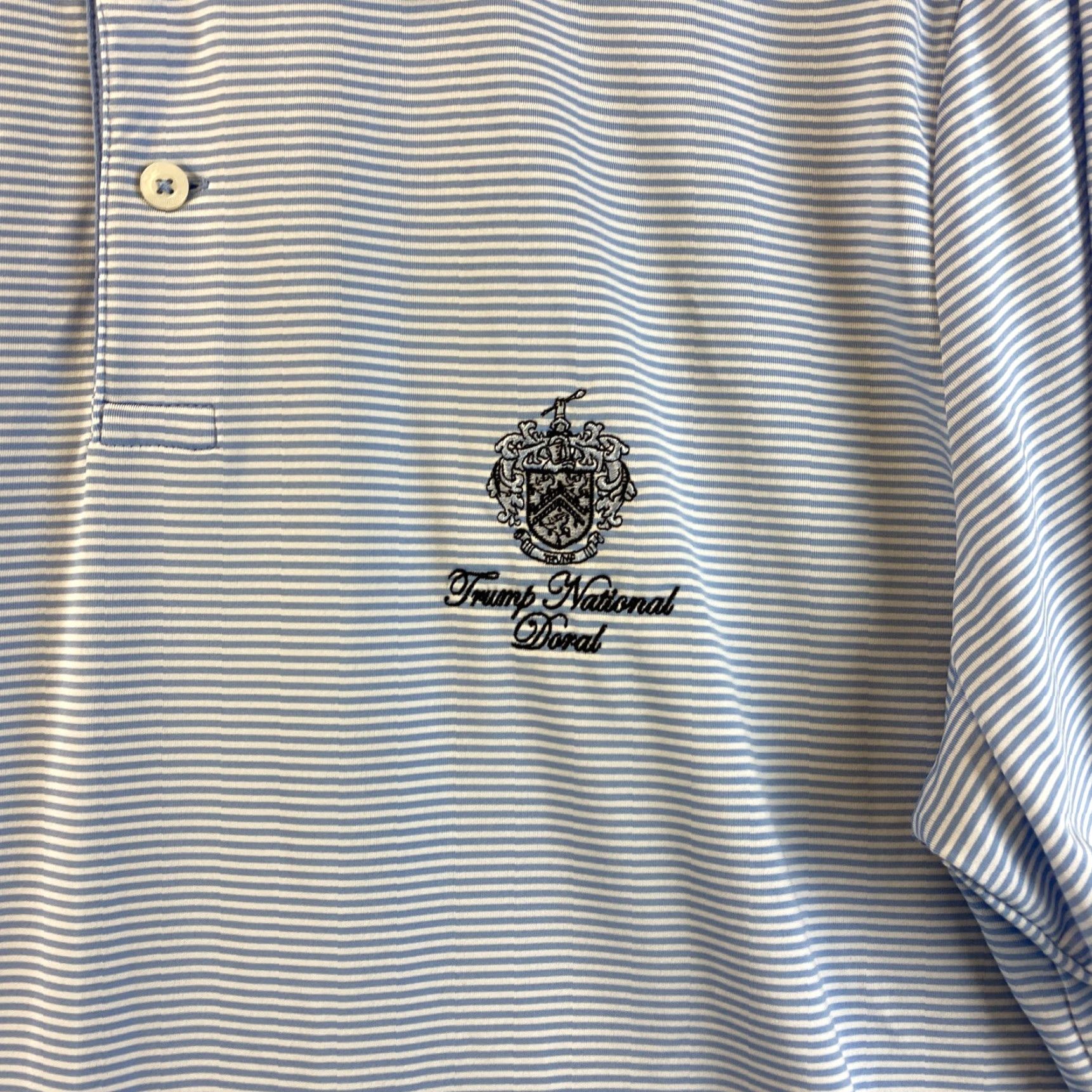 RLX Ralph Lauren RLX Ralph Lauren Golf Polo Shirt Mens L Blue Striped Wicking / 81-66 Size US L / EU 52-54 / 3 - 2 Thumbnail