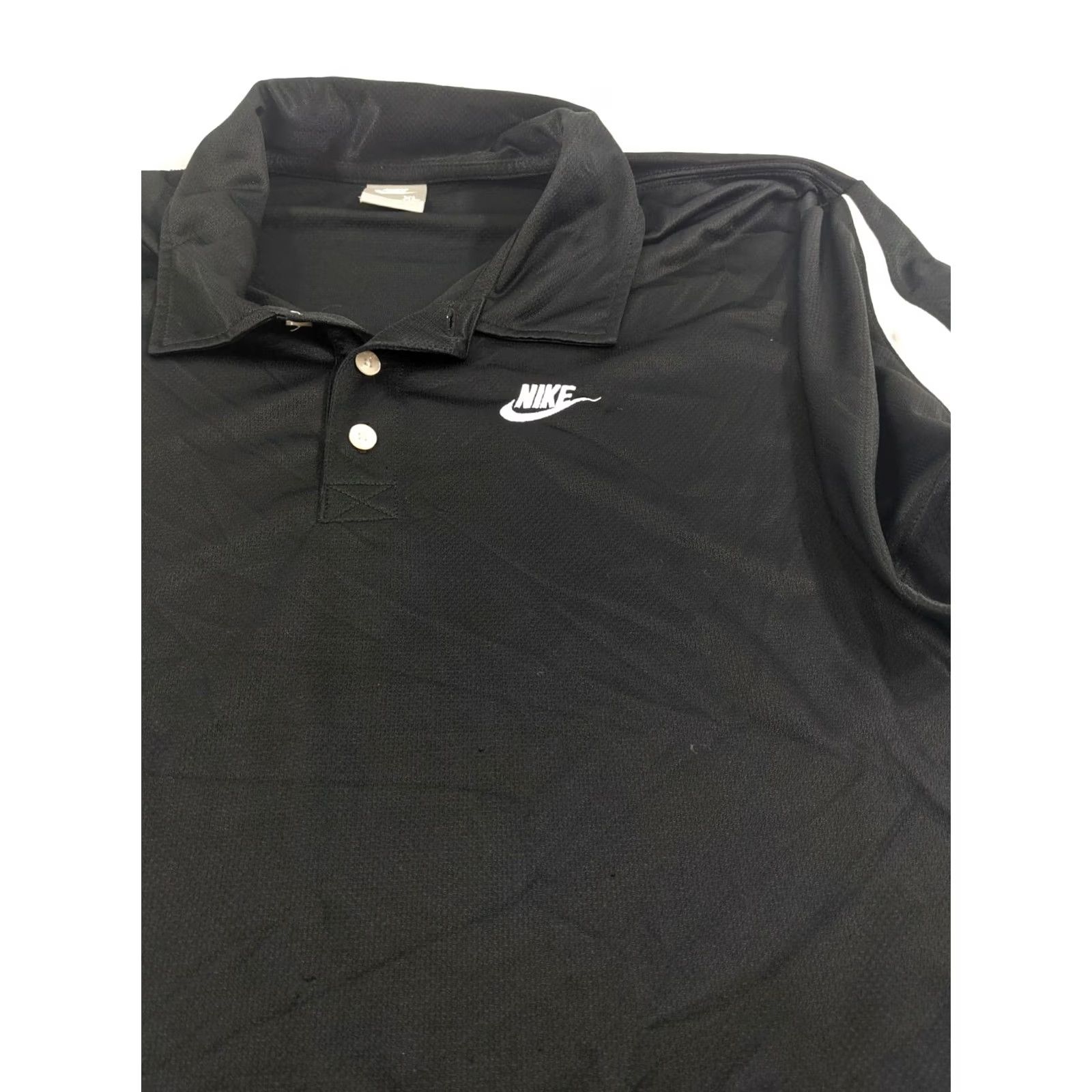 Nike VINTAGE Nike Black And White Res Polo Shirt XL Mens Grey Tag Size US XL / EU 56 / 4 - 4 Thumbnail