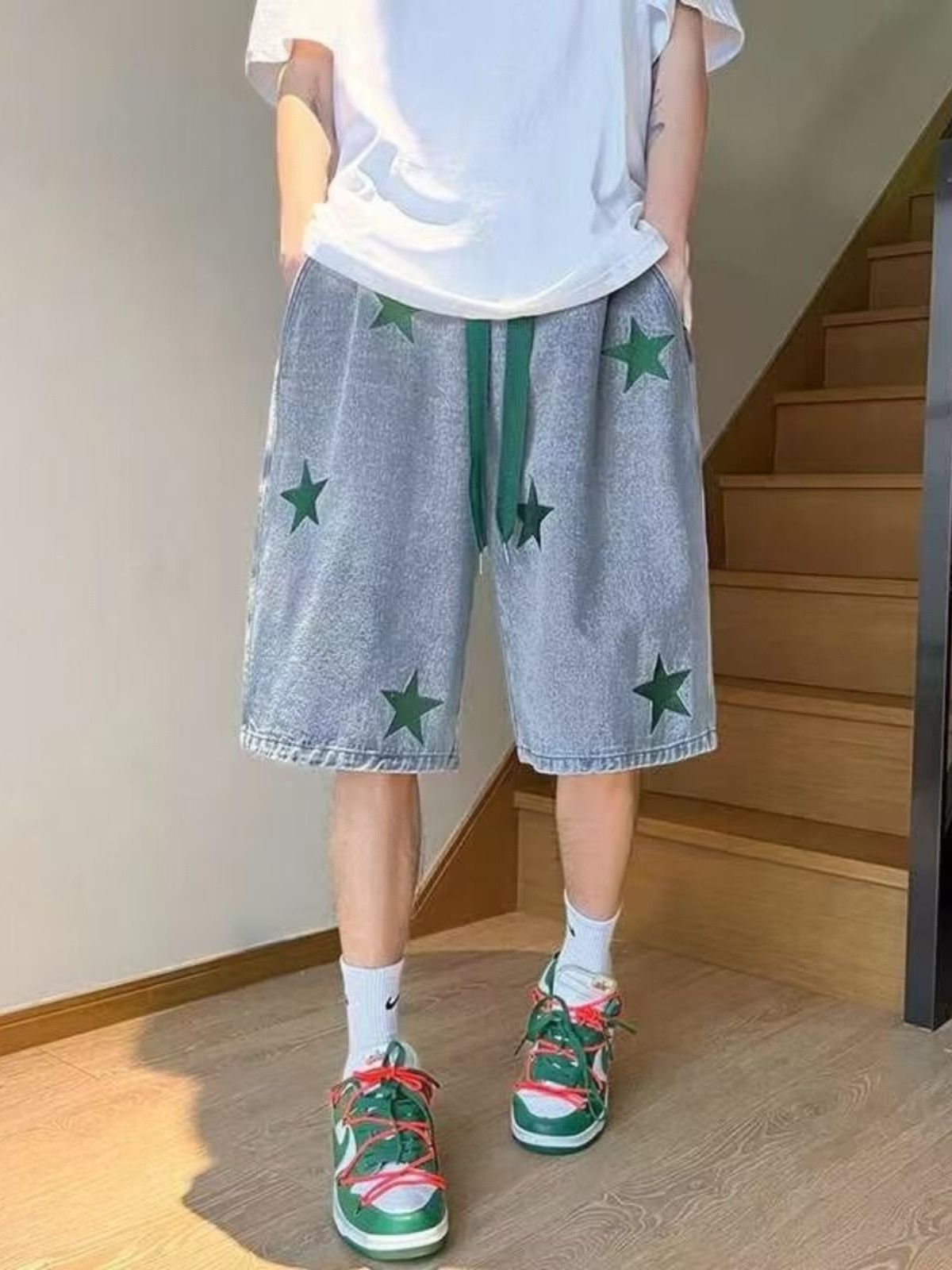 Japanese Brand × Jean Retro loose embroidered denim shorts Size US 32 / EU 48 - 2 Thumbnail