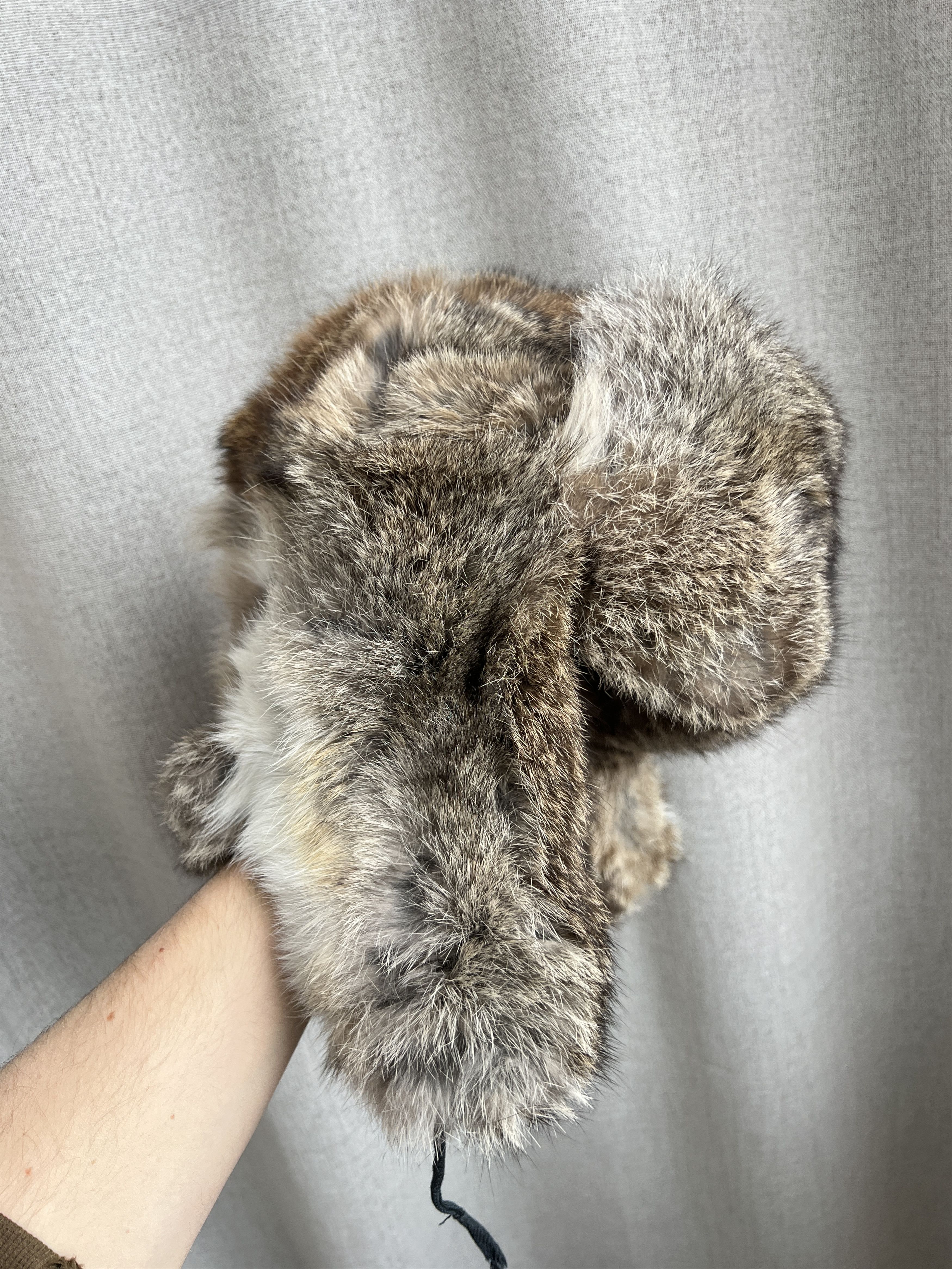 Vintage Vintage Ushanka Floppy Ears Real Rabbit Fur Hat Distressed Size ONE SIZE - 6 Thumbnail