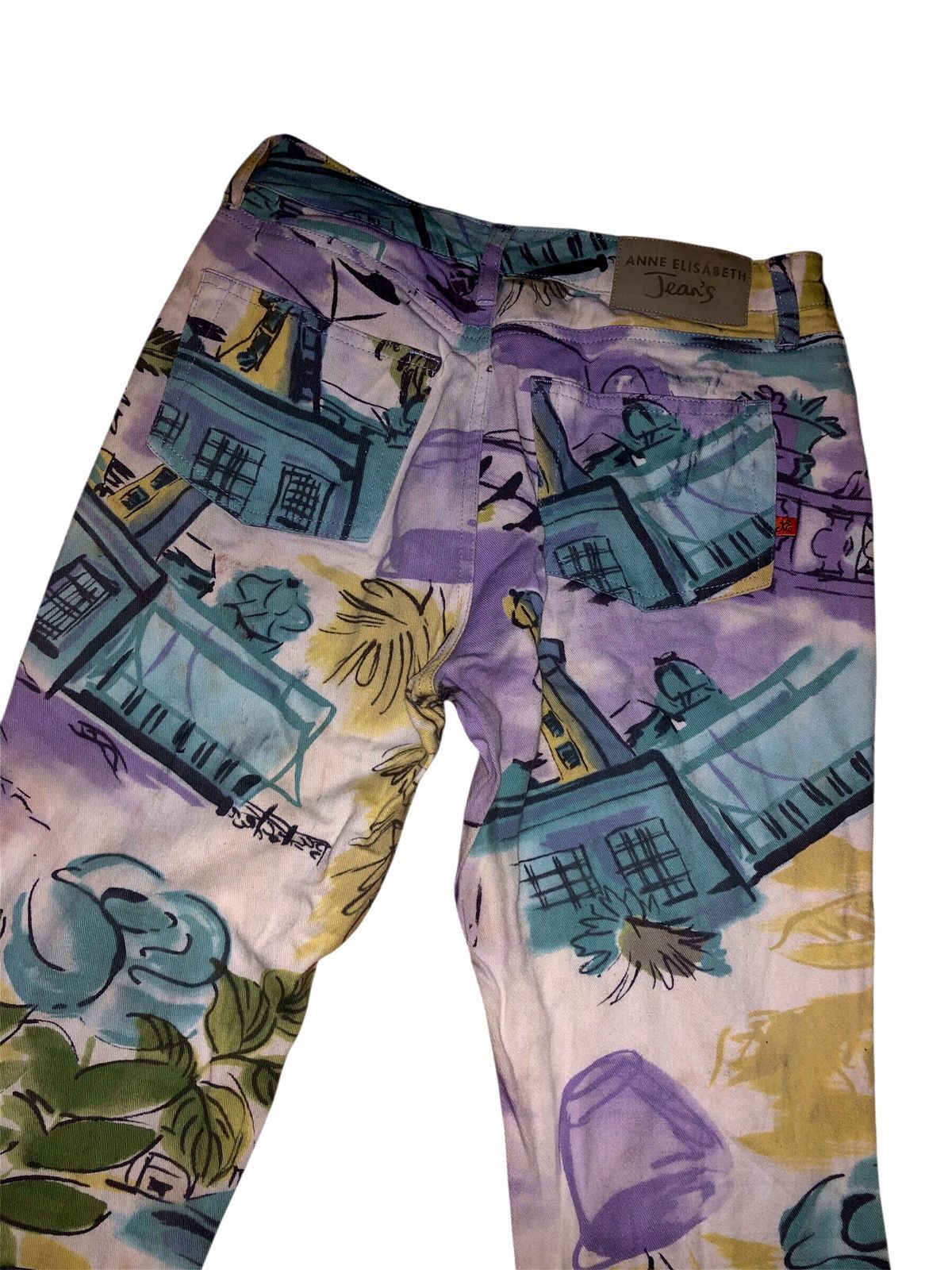 Designer × Japanese Brand × Jean Paul Gaultier ANNE ELISABETH DENIN JEANS FULL PRINT Size 28" / US 6 / IT 42 - 10 Thumbnail