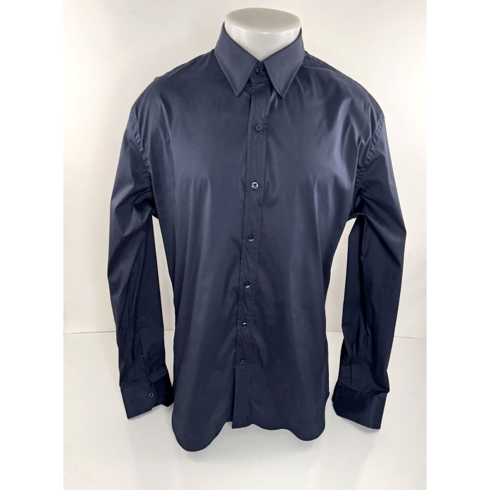 Vintage TEDDY STRATFORD Shirt Zip Mens XL L Blue 5 XL Button-Up Long Sleeve N/A Size US L / EU 52-54 / 3 - 2 Thumbnail