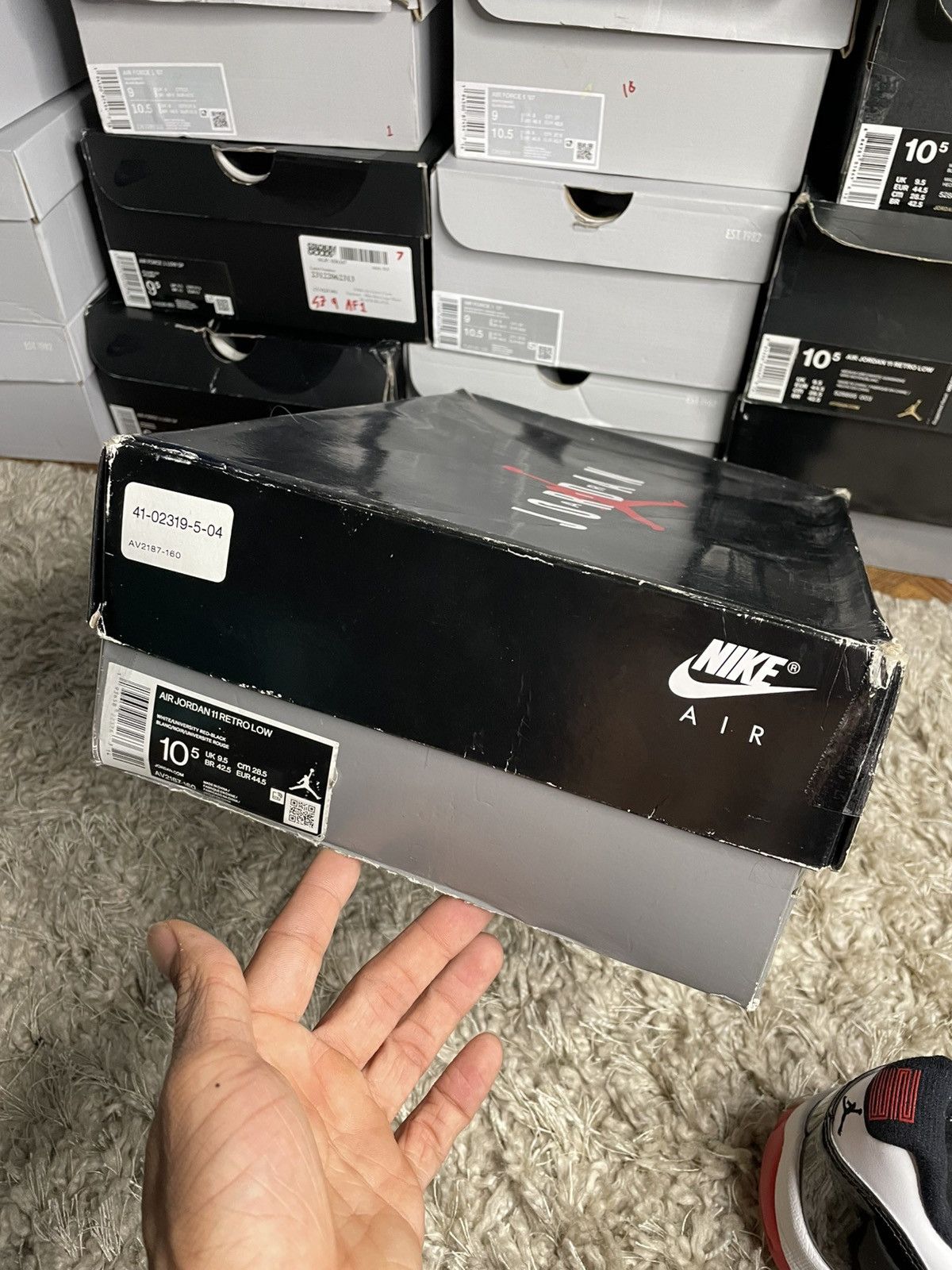 Jordan Brand Jordan 11 Low Bred Concord Size US 10.5 / EU 43-44 - 10 Thumbnail