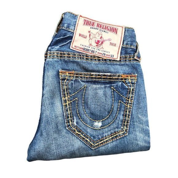 image of True Religion Jeans Size 29 Bobby Big T Blue, Men's