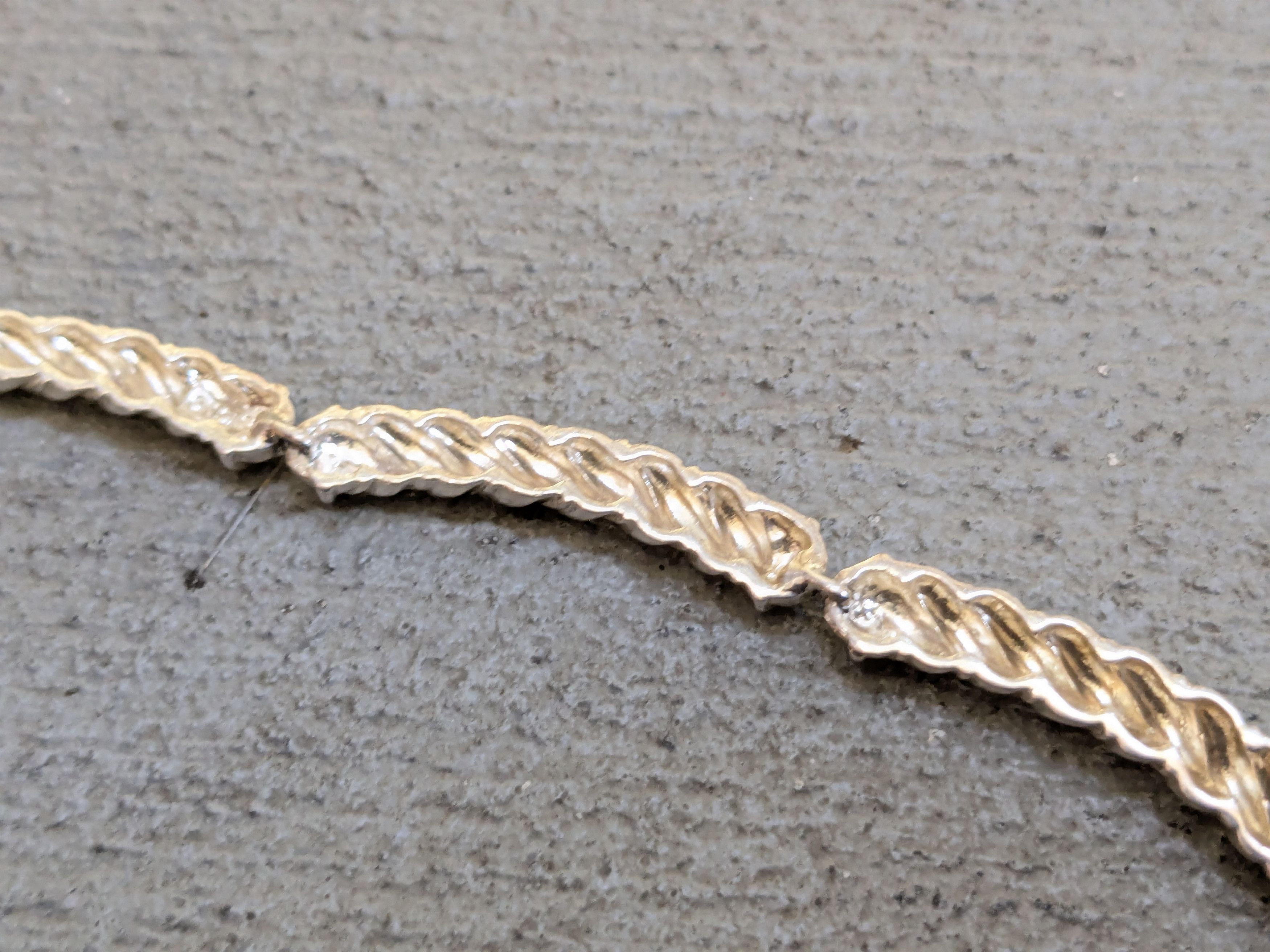 Jewelry Vintage Sterling Silver Necklace 17 Chain Link Size ONE SIZE - 9 Thumbnail