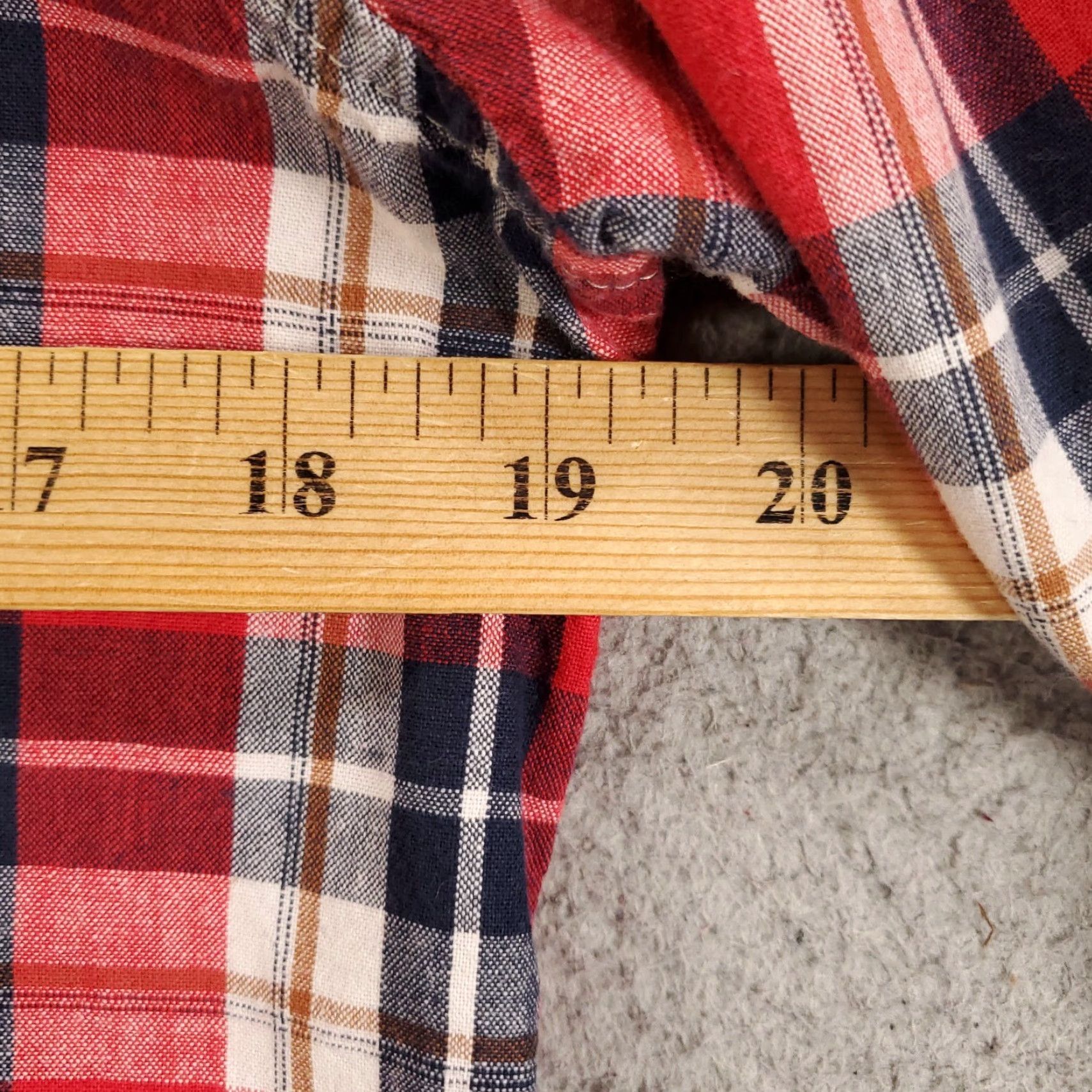 Vintage Rock Roll N Soul Shirt Mens Small Plaid Floral Snap Cuff Trim Cowboy Western Pocketed Red Cotton Blend Button-Up Size US S / EU 44-46 / 1 - 3 Thumbnail