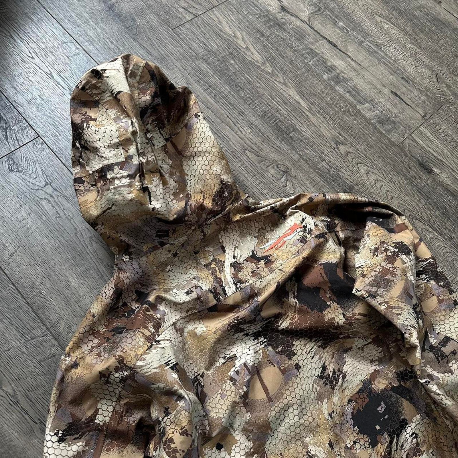SITKA Sitka 2019 Camo Goretex Rain Shell Zip Up Hooded Jacket Size US XS / EU 42 / 0 - 7 Thumbnail