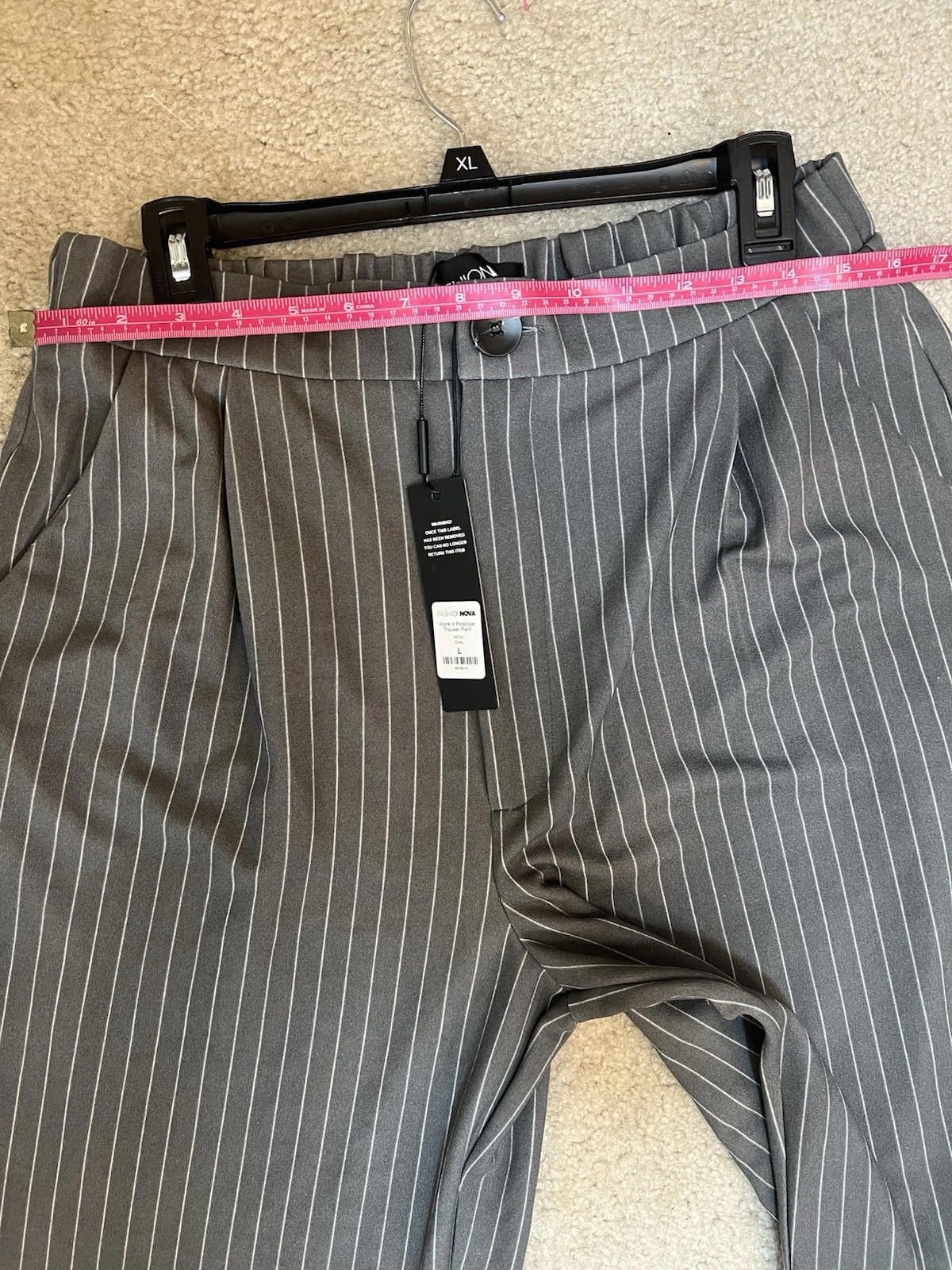 Fashion Nova Fashion Nova Work It Pin Strip Trouser Pants NWT Sz L Size 36" / US 14 / IT 50 - 7 Thumbnail
