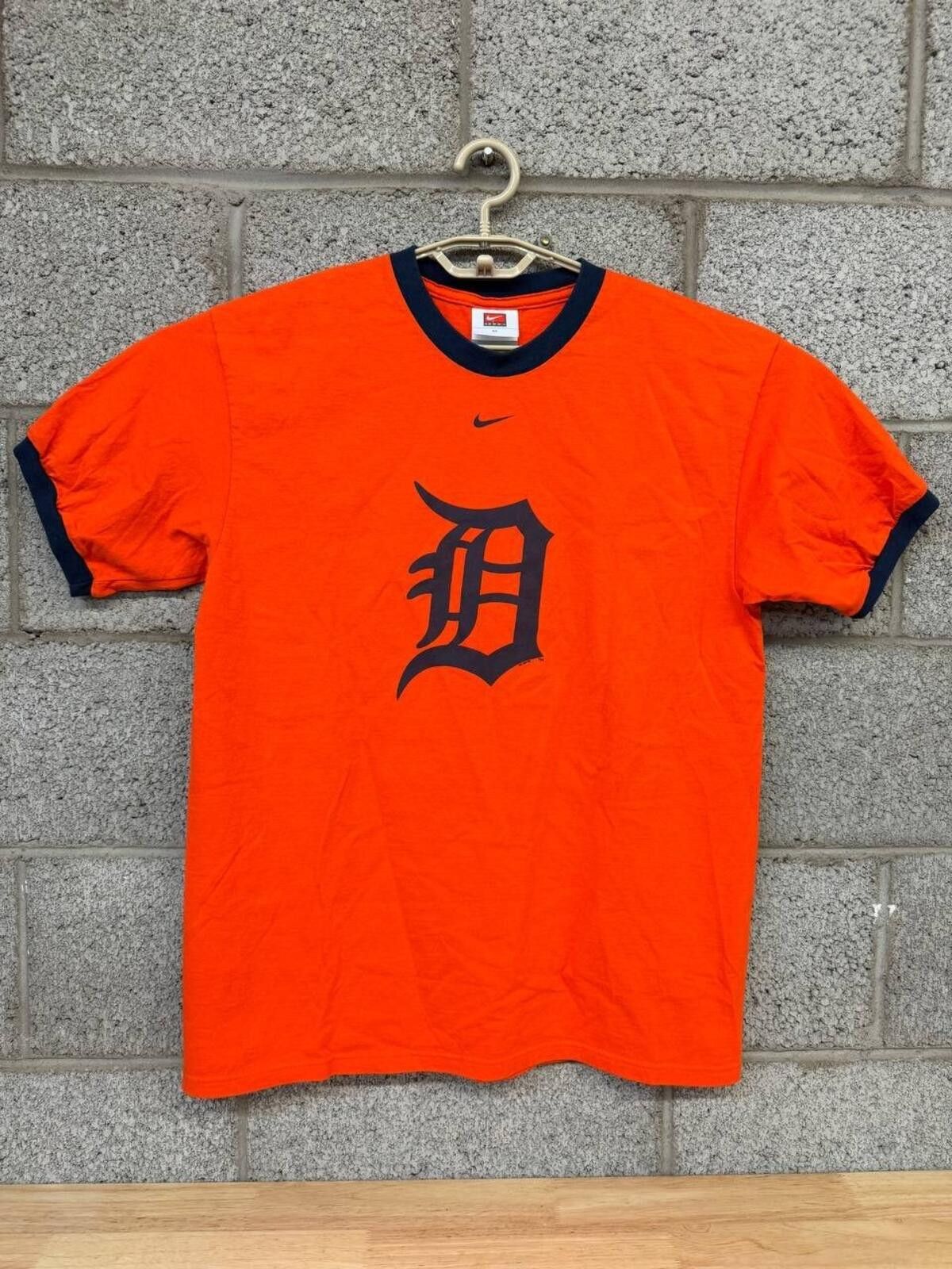 Other Y2K 2000s Nike Team Detroit Tigers Orange Ringer T-Shirt Size US M / EU 48-50 / 2 - 1 Thumbnail