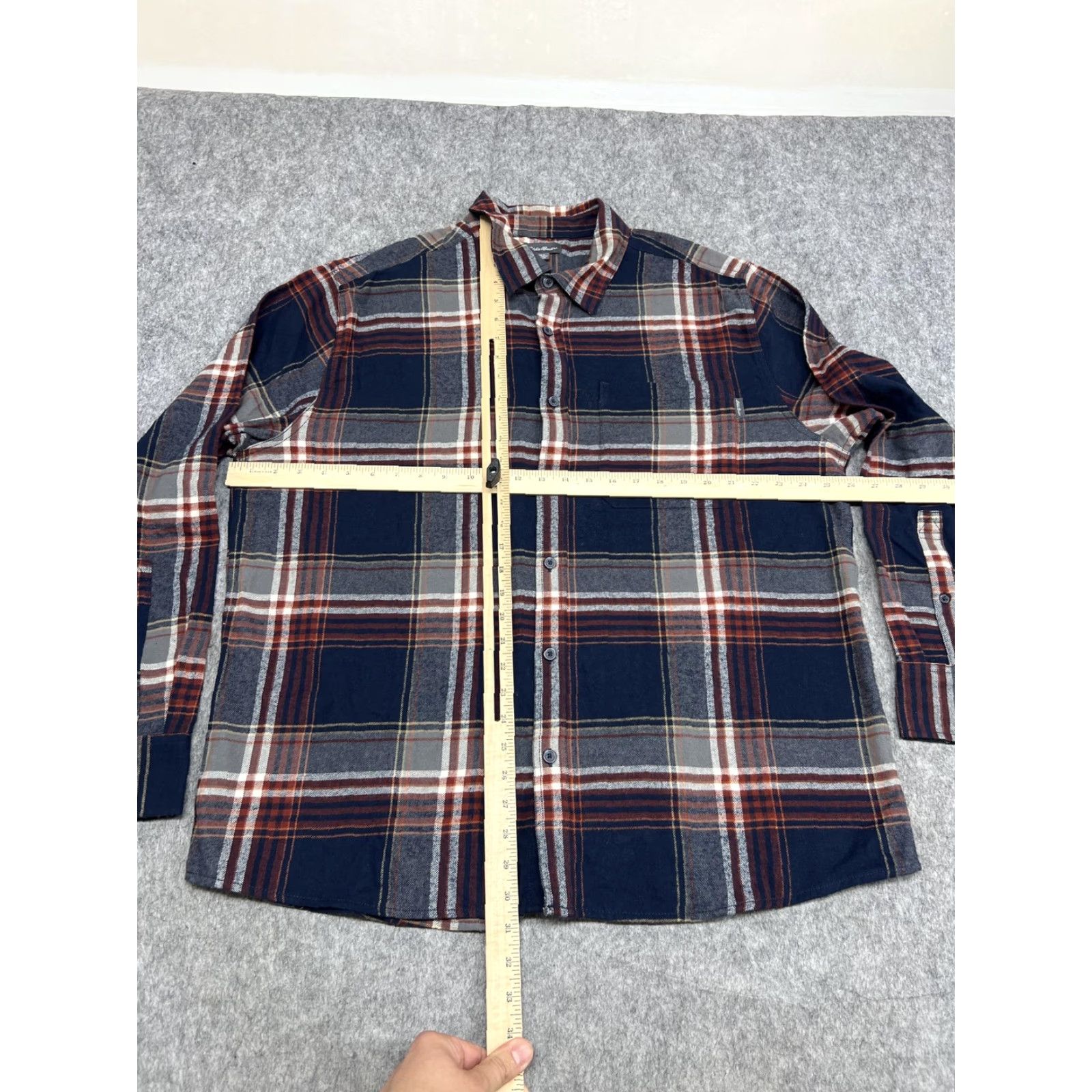 Eddie Bauer Eddie Bauer Shirt Mens 2XL Blue Plaid Flannel Long Sleeve Button-Up Casual Outdoor Cotton Size US XXL / EU 58 / 5 - 4 Thumbnail