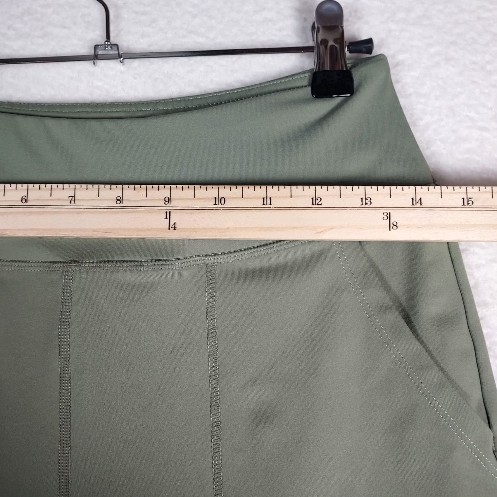 Vintage VINTAGE Baleaf High Waist Biker Shorts Womens Small Sage Pockets Athletic Yoga Size 28" / US 6 / IT 42 - 5 Thumbnail