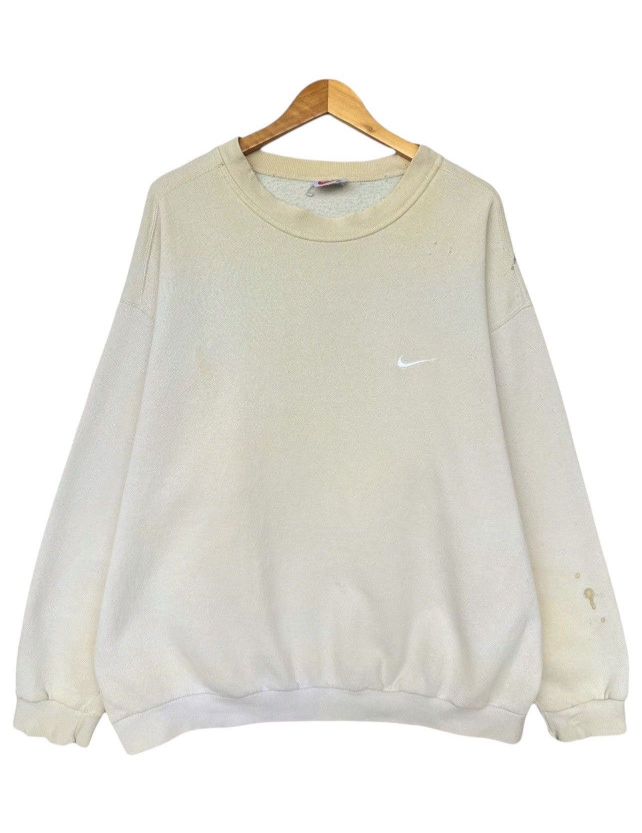 Nike Vintage Nike Swoosh Baggy Sunfaded Distressed Sweatshirt Size US XL / EU 56 / 4 - 1 Thumbnail