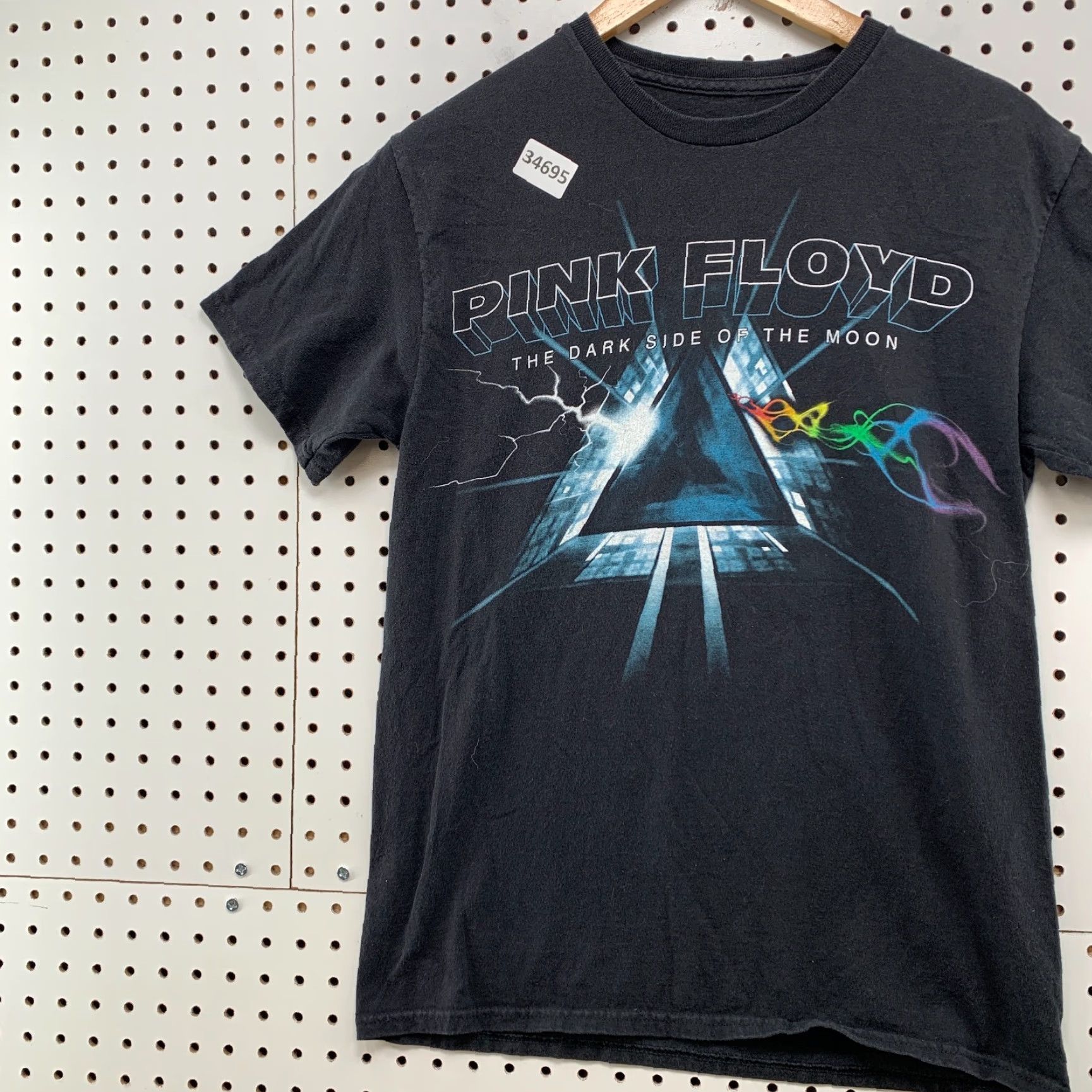 Liquid Blue Pink Floyd Darkside Of The Moon Shirt Mens Small Black Music Band Shirt Size US S / EU 44-46 / 1 - 3 Thumbnail