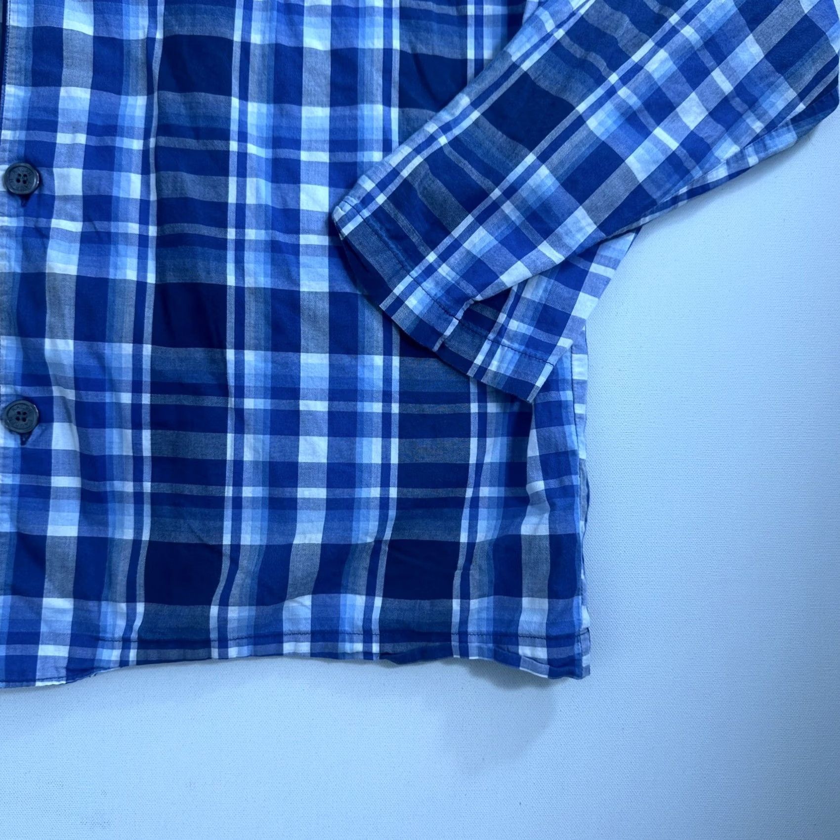Ralph Lauren Polo Ralph Lauren Button Shirt Mens Large Plaid Blue Pajama Top Sleepwear Cotton Size US L / EU 52-54 / 3 - 4 Thumbnail