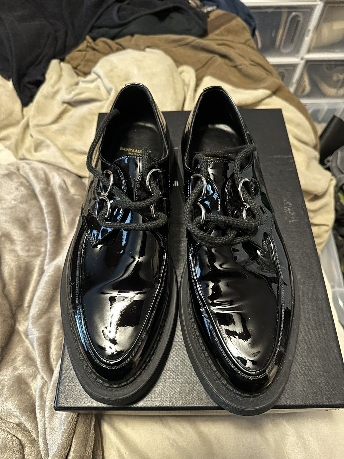 Hedi Slimane × Saint Laurent Paris FW14 SLP Patent Leather Creeper