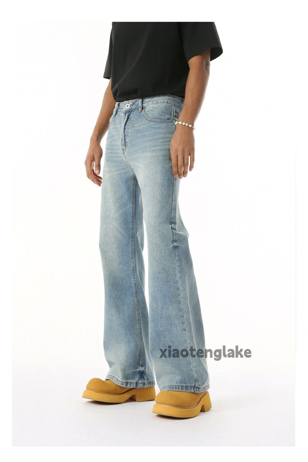 Jean xz vintage washed faded cleanfit yuppie bootcut jeans Size US 33 - 3 Thumbnail