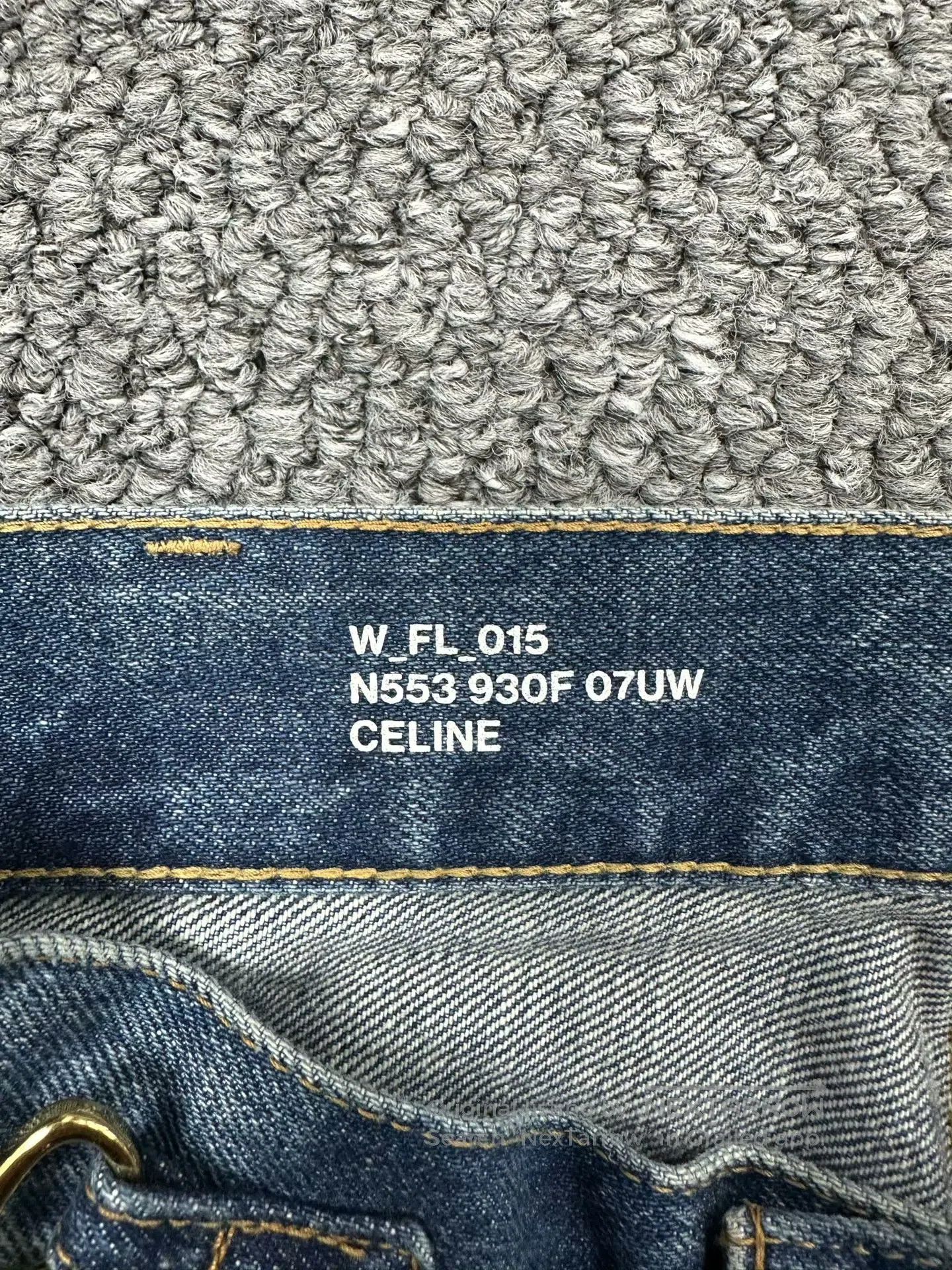 Celine CELINE Blue Washed Aged Horsebit Denim Pants| Size 25" / US 0 / IT 36 - 3 Thumbnail