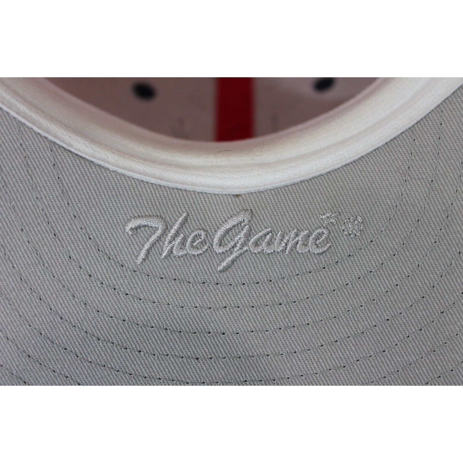 The Game The Game Flat Bill Paw Print Fitted Medium Red and Blue Size ONE SIZE - 5 Thumbnail