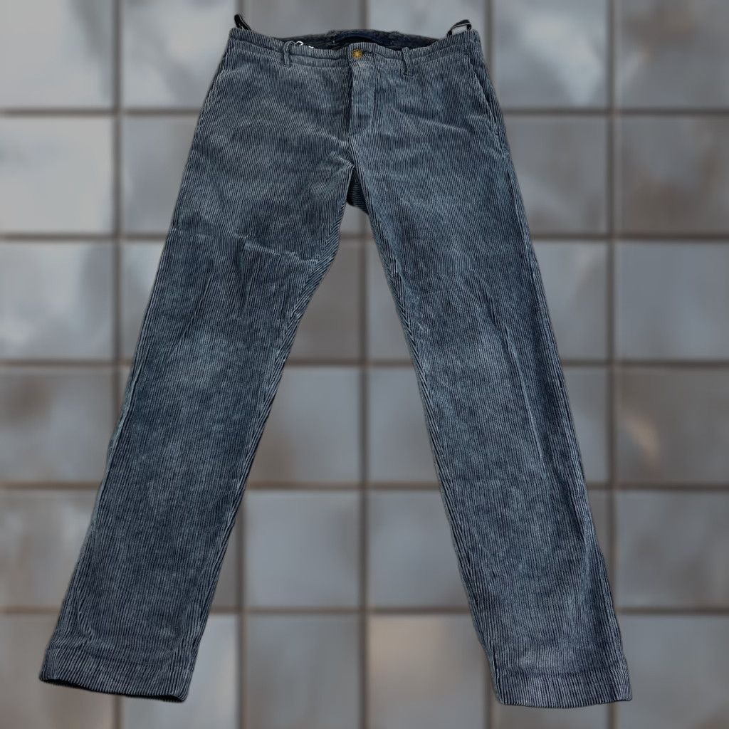 Replay Replay Mens Corduroy Trousers Slim Tapered Fit 33 32 Blue Patch Pkt Jeans Pants Size US 33 - 1 Thumbnail