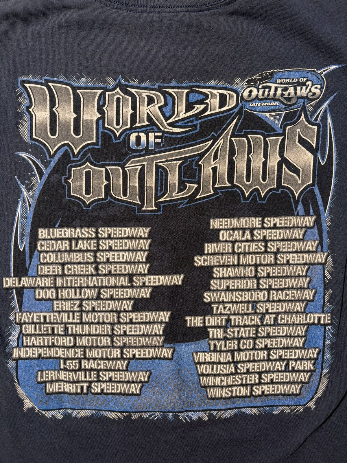 NASCAR Vtg World Of Outlaws Double Sided Dirt Racing Racecar Tour L Size US L / EU 52-54 / 3 - 8 Thumbnail