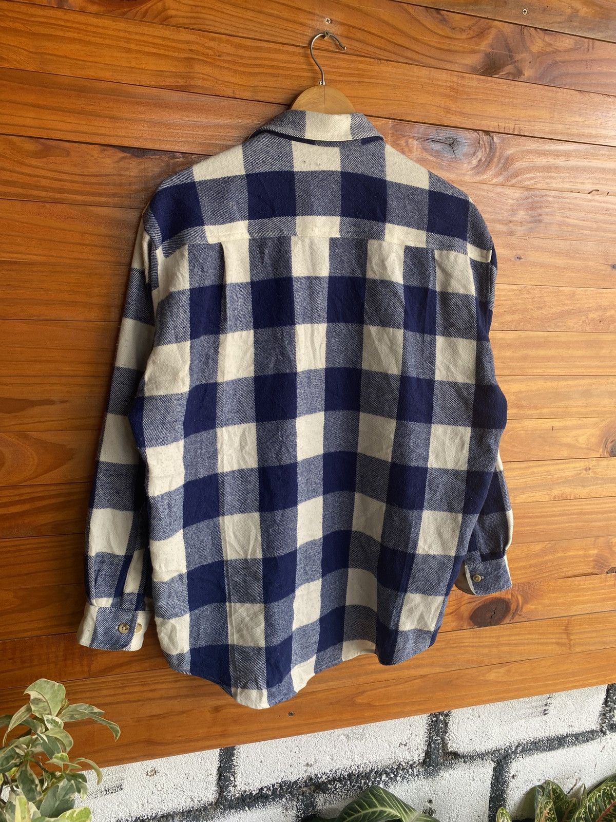Vintage Mulholland Genuine Taste Blue & White Check Flannel Shirt Size US L / EU 52-54 / 3 - 9 Thumbnail